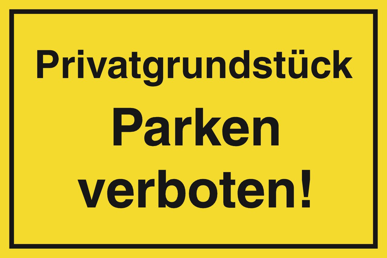 Conmetall Warnschild Conmetall Hinweisschild Privatgrundstück Parken