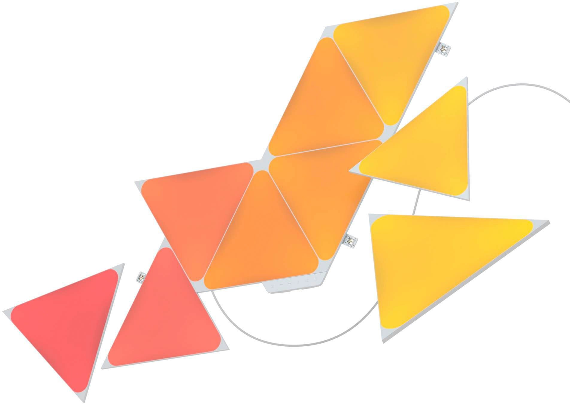nanoleaf LED Panel Triangles, Dimmfunktion, LED fest integriert, Farbwechsler, Starter Kit - 9 PK, Modulares Stecksystem, Smarte Technologie