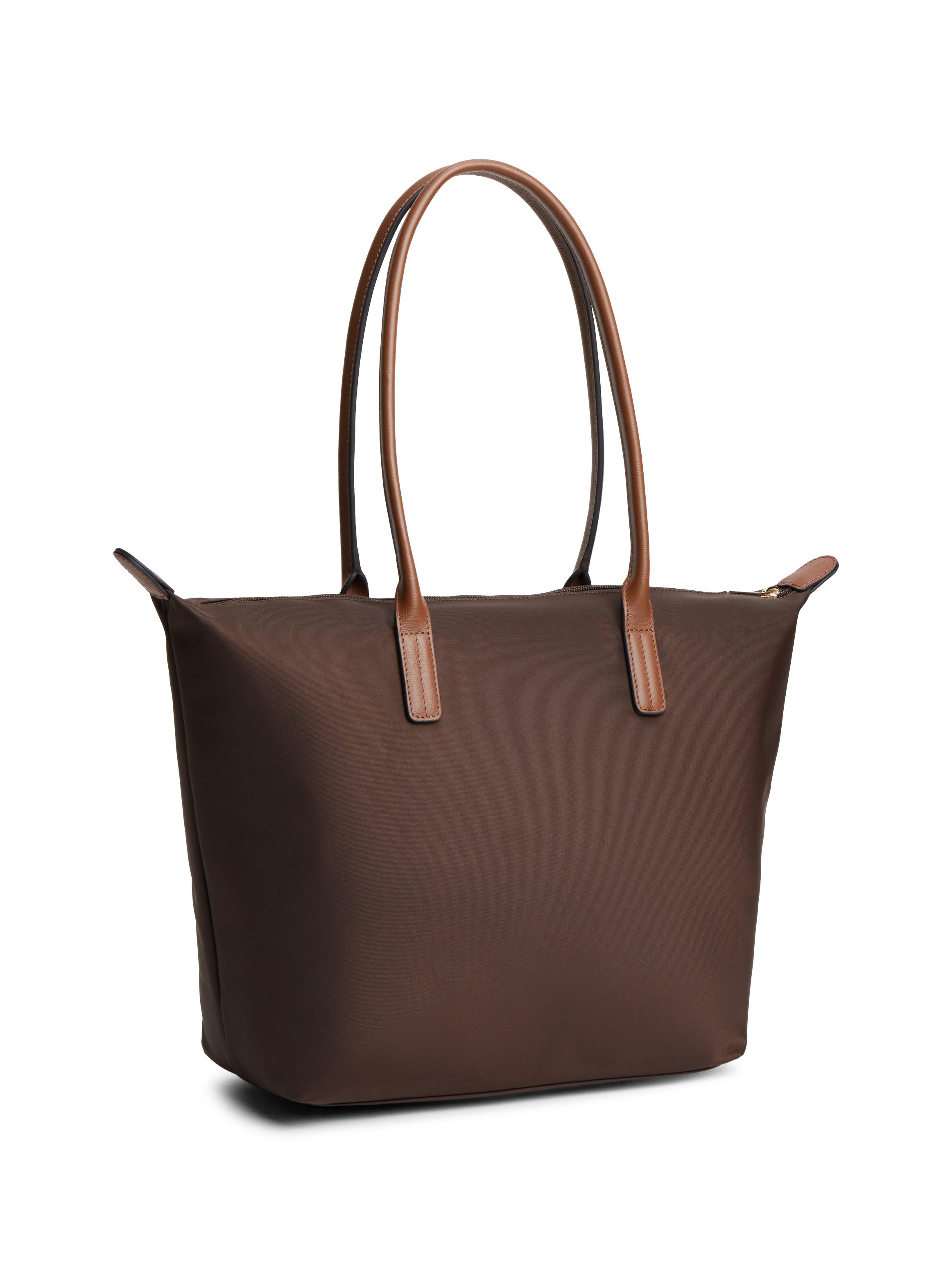 Tommy Hilfiger Tragetasche POPETTE TOTE, Damen Handtasche, Schultertasche mit kontrastfarbigen Henkeln