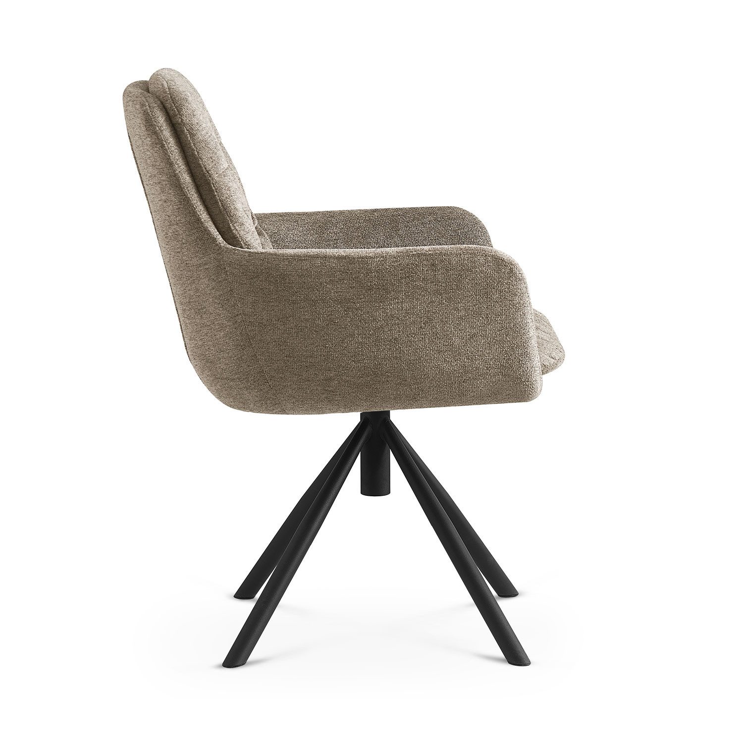 B&D home Polsterstuhl CAZAR (1 St), drehbar, gepolstert, Steppung, Armlehnen