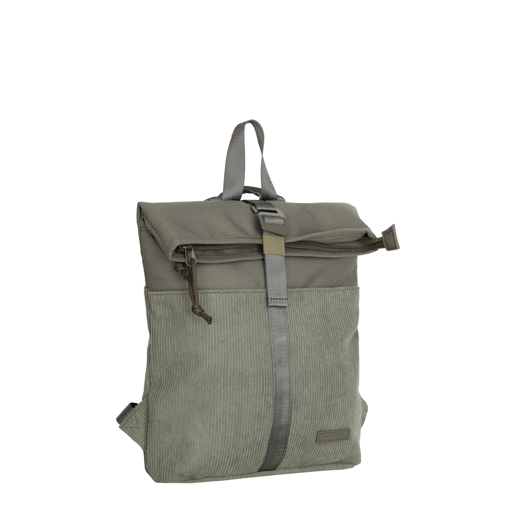 NEW REBELS Cityrucksack kleiner Roll Up RollTop Kurier Rucksack Ribbi Los Angeles Cord, trendige Kordoptik