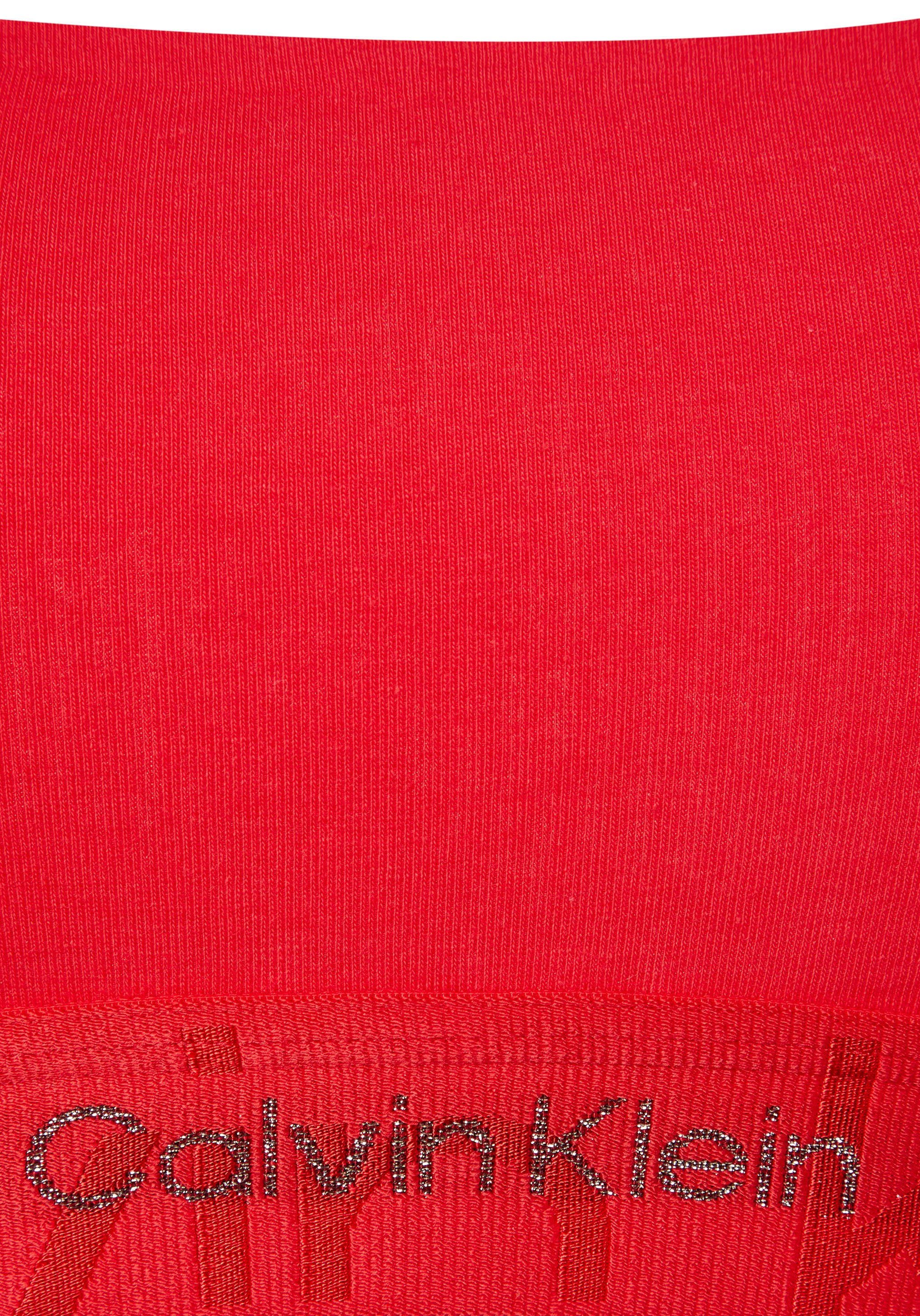 Calvin rot Underwear Klein Logo-elastiktape BRALETTE mit Bralette-BH Klein UNLINED Calvin