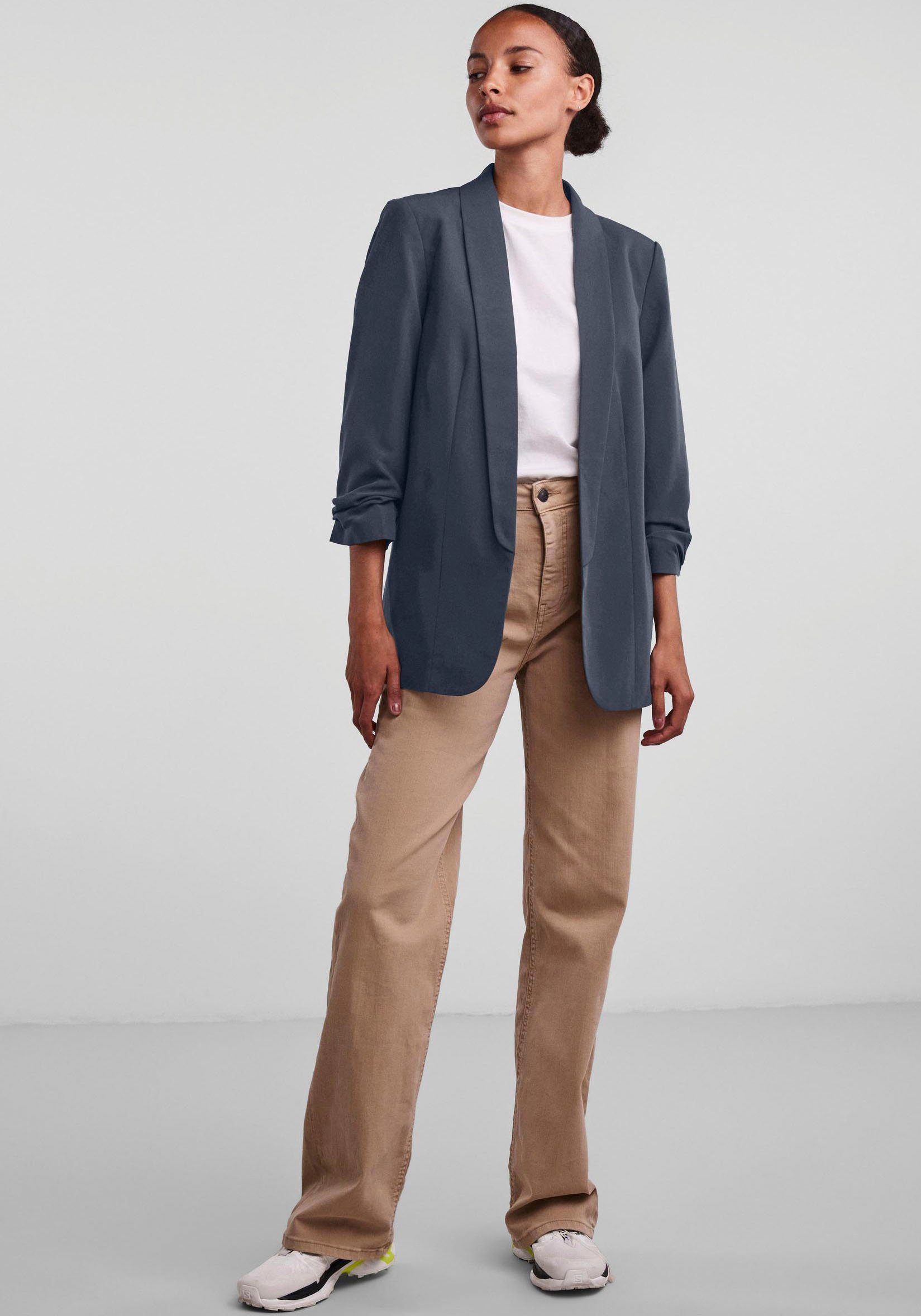 pieces Blusenblazer PCBOSELLA 3/4 BLAZER NOOS Materialmix, regular fit