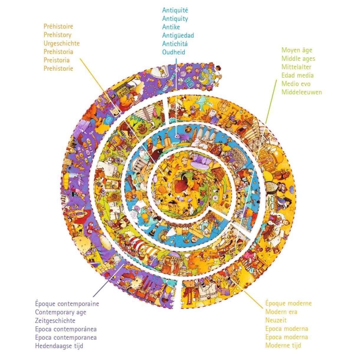 DJECO Puzzle Wimmelbild Geschichte - 350 Teile Kinderpuzzle für Kinder, 350 Puzzleteile, Kinderpuzzle