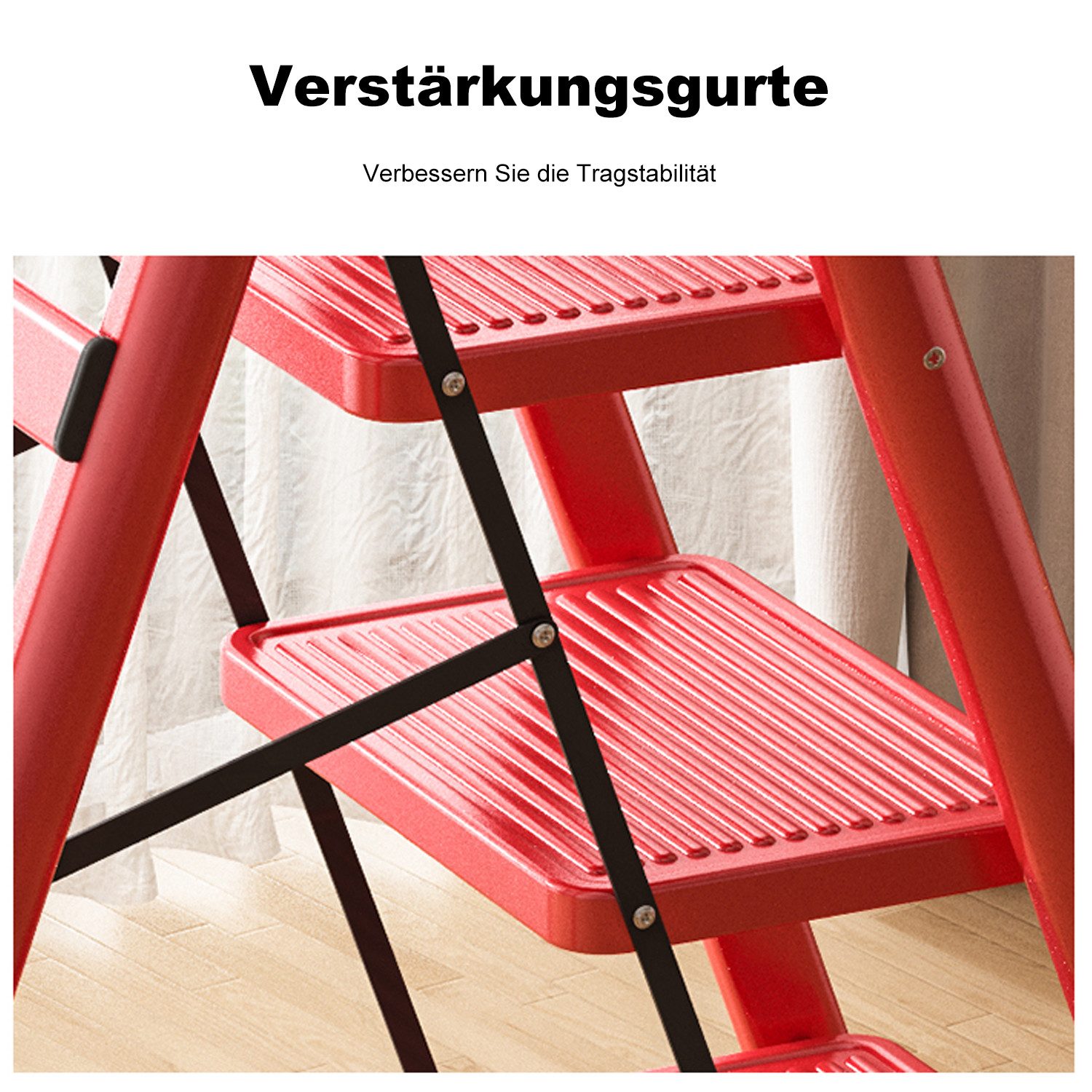 FOXSPORT Stehleiter ARK09, Trittleiter, Haushaltsleiter 3-5 Stufen, Klappleiter, Multifunktionsleiter, Arbeitsleiter klappbar, bis 150 kg, stabil