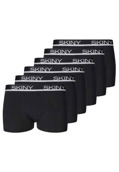 Skiny Retro Boxer 6er Pack Cotton (Spar-Set, 6-St) Retro Short / Pant - Baumwolle - Ohne Eingriff - Körpernaher Schnitt