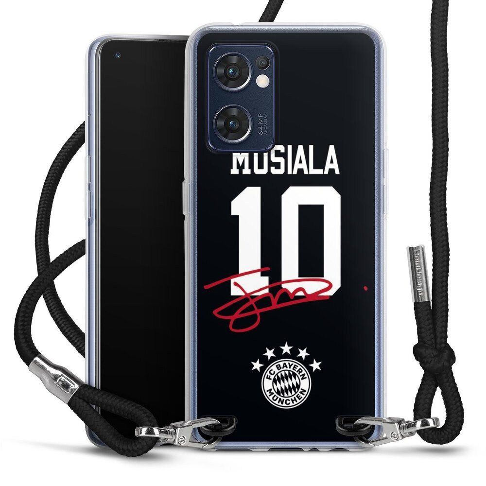 DeinDesign Handyhülle FC Bayern München Jamal Musiala FCB Musiala 10, Oppo Find X5 Lite Handykette Hülle mit Band Case zum Umhängen