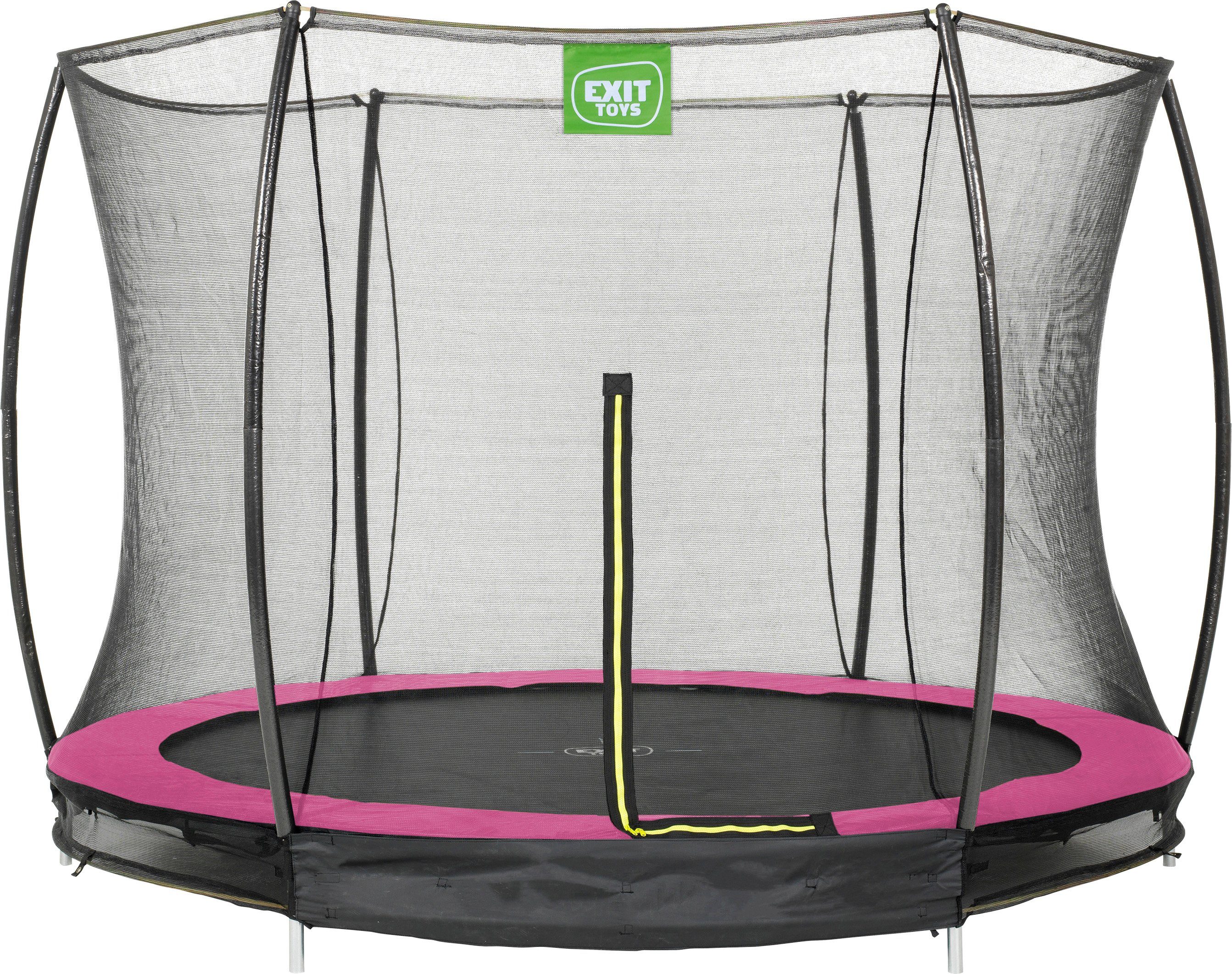 EXIT Gartentrampolin Silhouette Ground, Ø 244 cm, mit Sicherheitsnetz