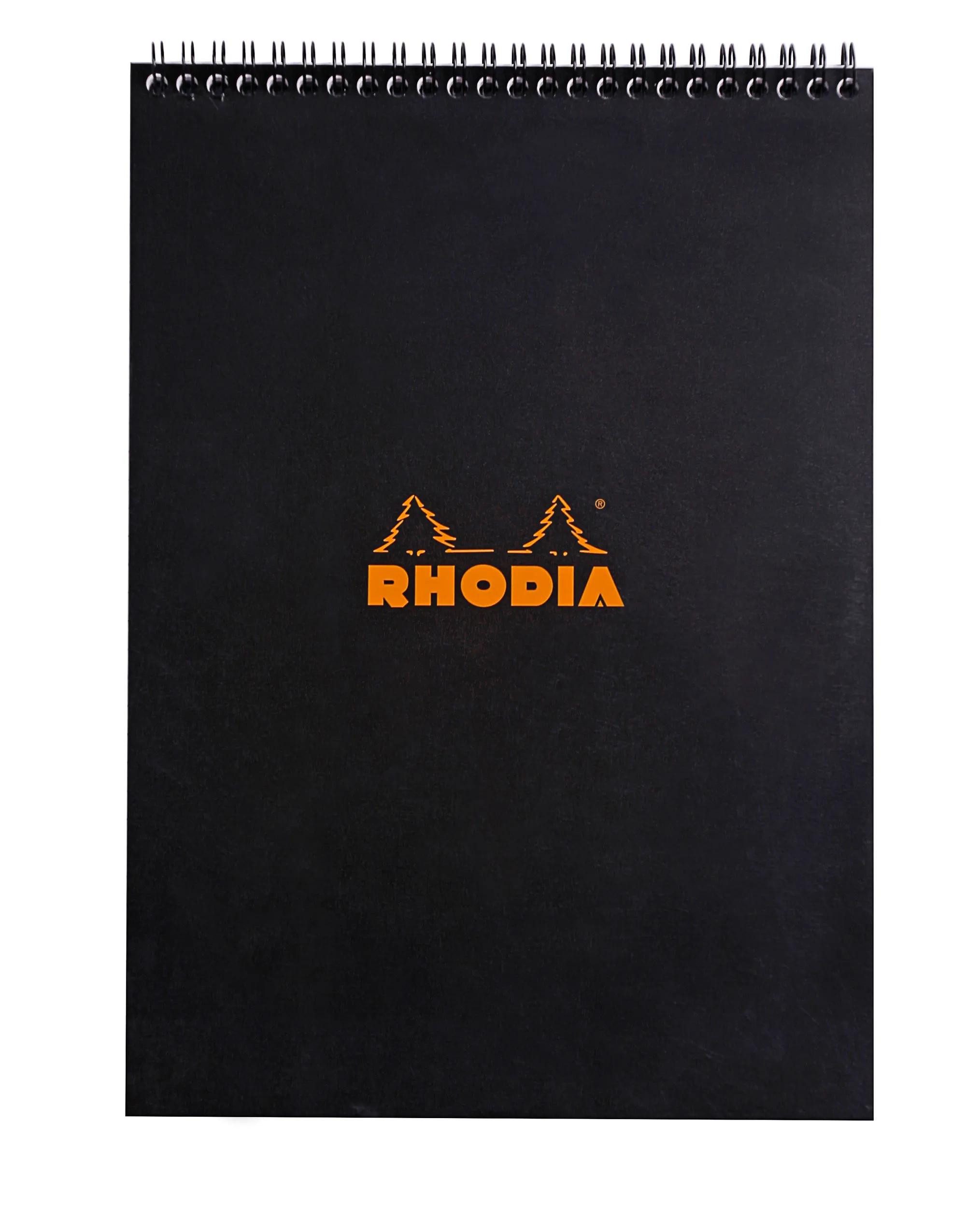 Rhodia Notizheft 5x Spiralblock Notepad A4, 80 Blatt kariert 80g - Schwarz 185009C, Rhodia, Blöcke, Hefte und Ноутбуки
