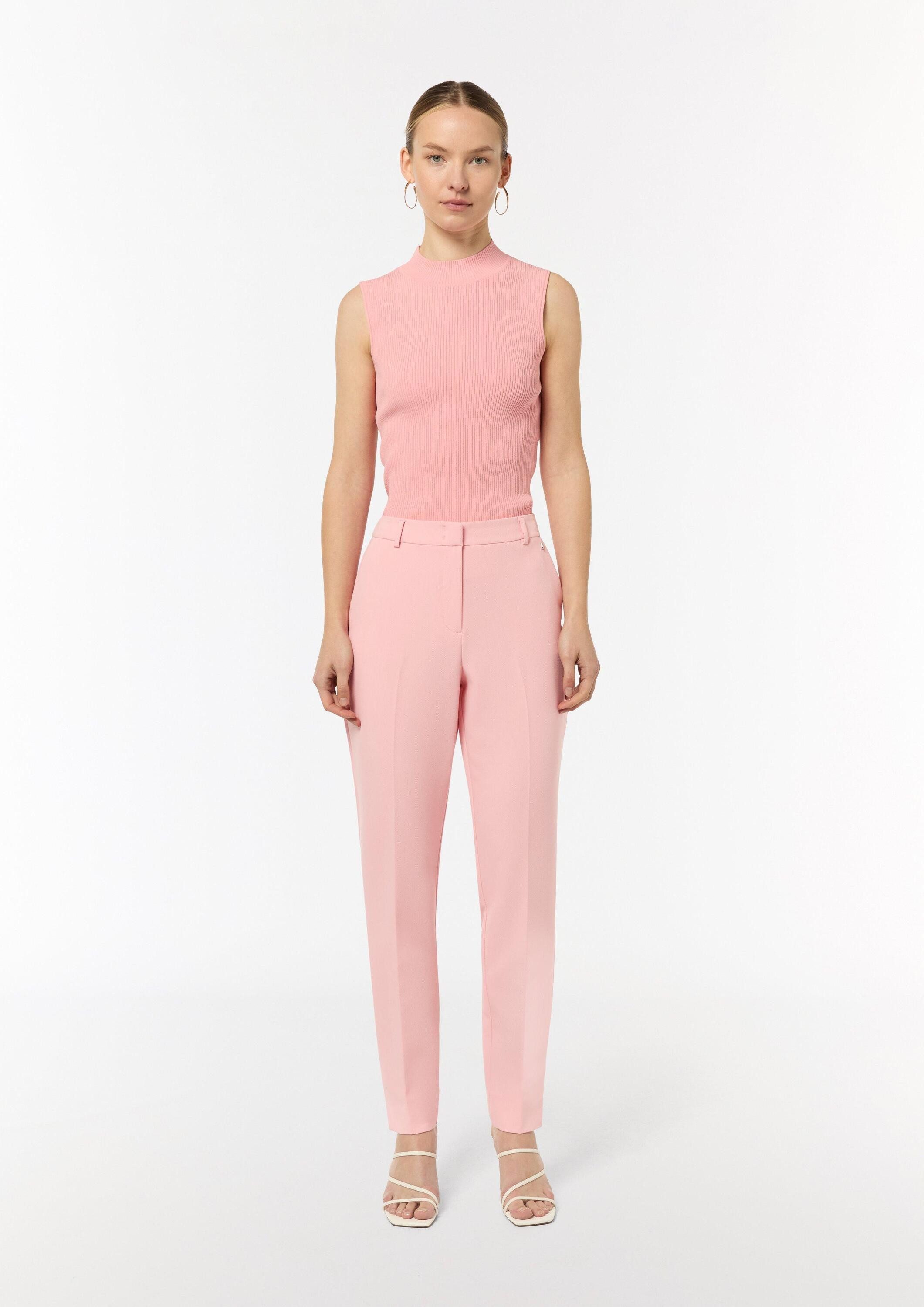 comma Chinos Hose Regular: Hose mit Herringbone-Muster