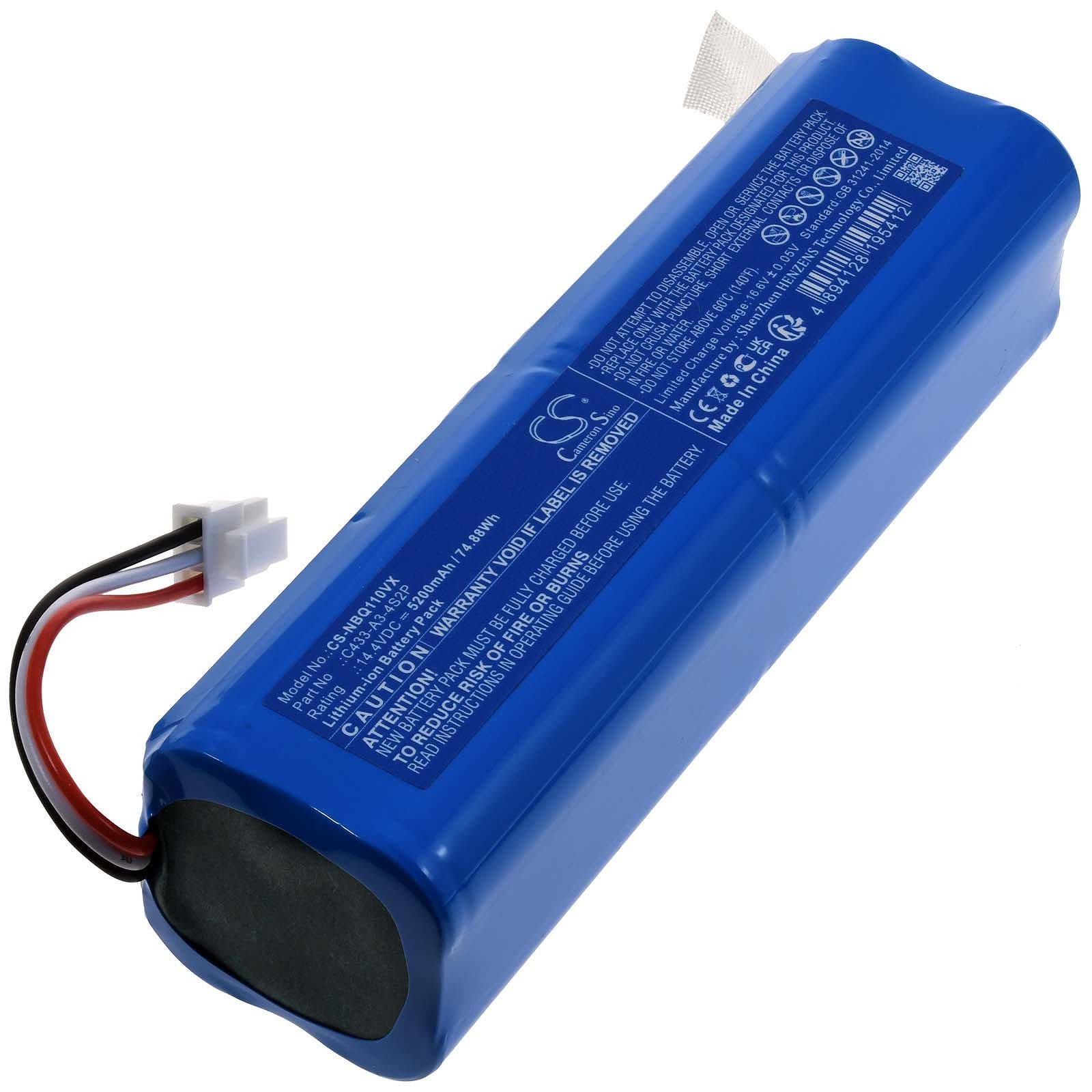 Powery Akku für Neabot Typ C1048A2 Staubsauger-Akku 5200 mAh (14.4 V)
