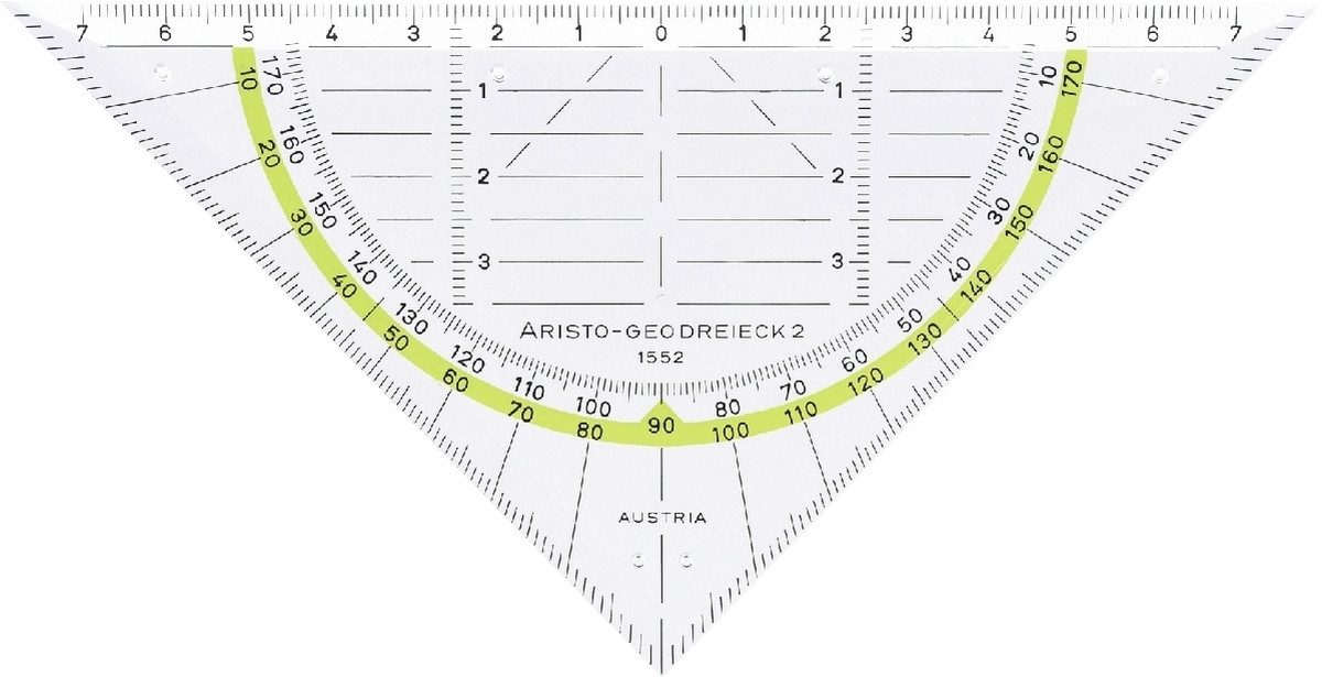 ARISTO Geodreieck Geo-Dreieck ohne Griff 16cm