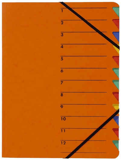PAGNA Kugelschreiber PAGNA Ordnungsmappe Easy 12 Fächer 1-12 orange