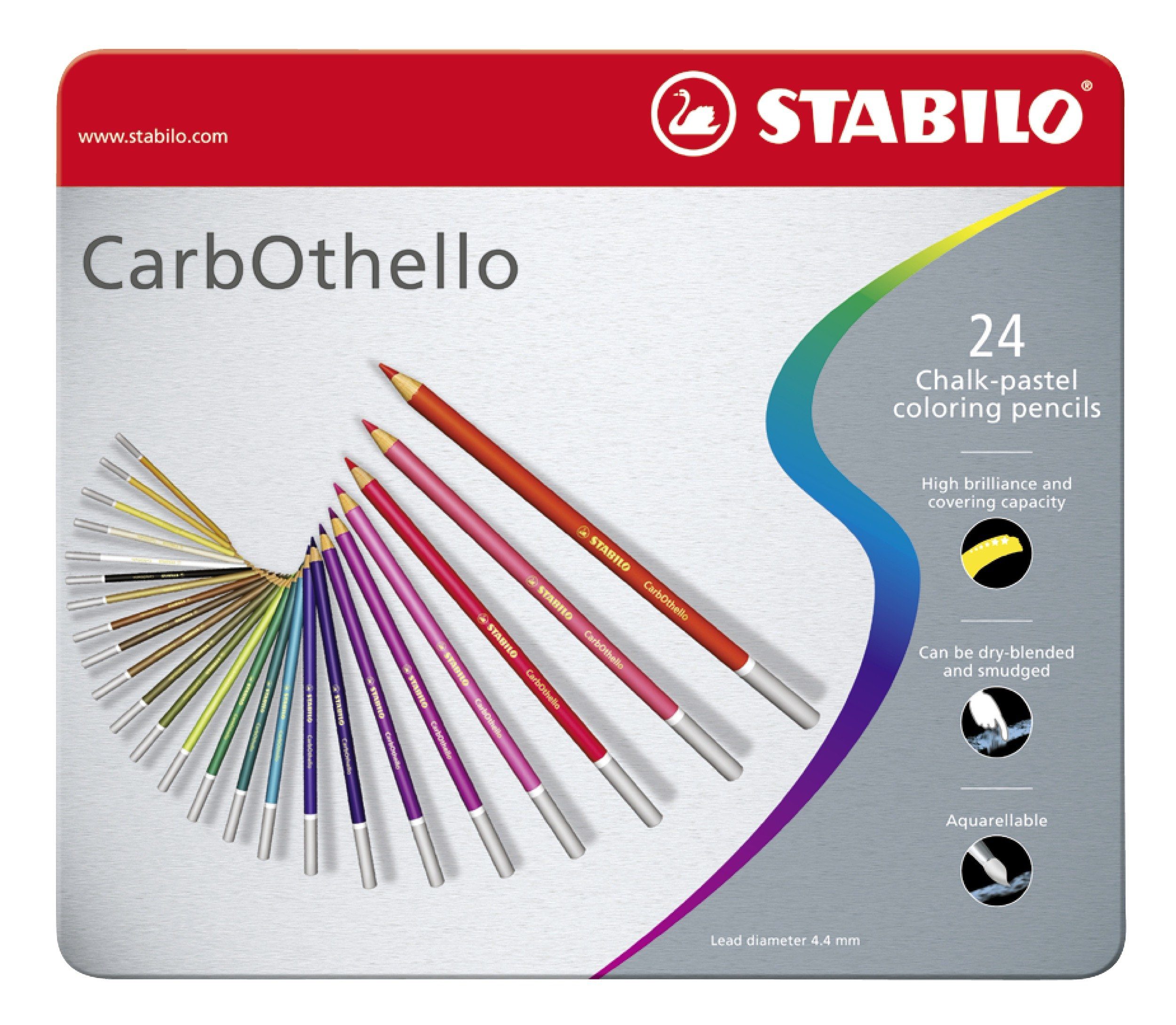 CarbOthello, Metall-Etui Pastellkreidestift 24er STABILO Tintenpatrone STABILO