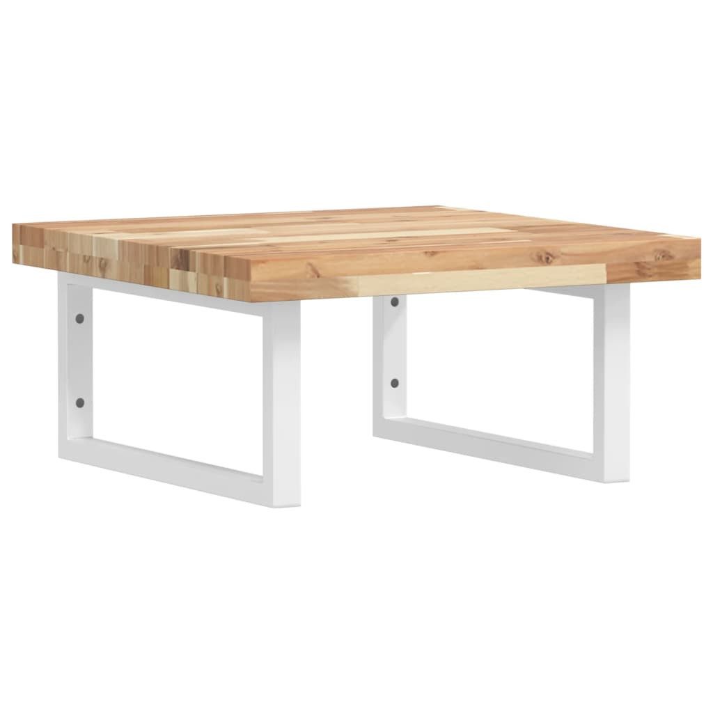 vidaXL Badezimmerspiegelschrank Waschbeckenregal Wandmontage Stahl und nholz (1-St)