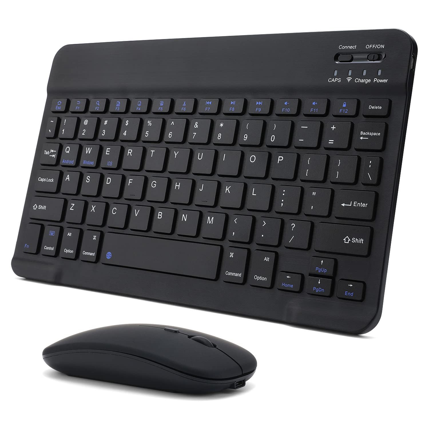 Kabellose Bluetooth-Tastatur mit Maus mit iOS, Android, Windows & Mac Tastatur