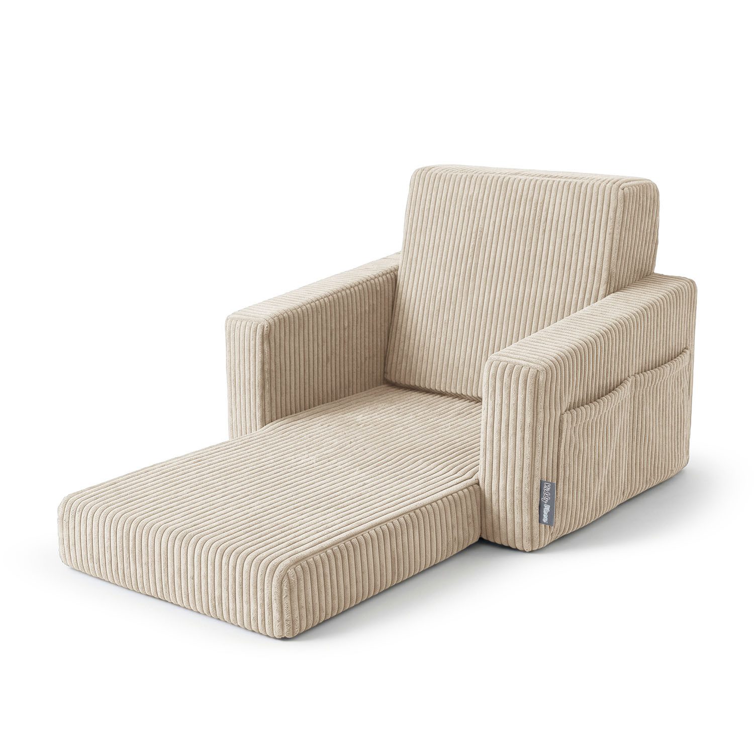 KiddyMoon Kindersessel KM-FTR-LONG (Klappbarer Kindersessel aus Schaumstoff), für Kinder; Made in Europe