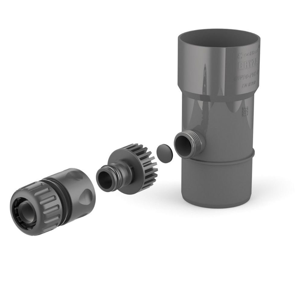 Boni-Shop Sanitär-Installationsset Regensammler 63 mm /graphit