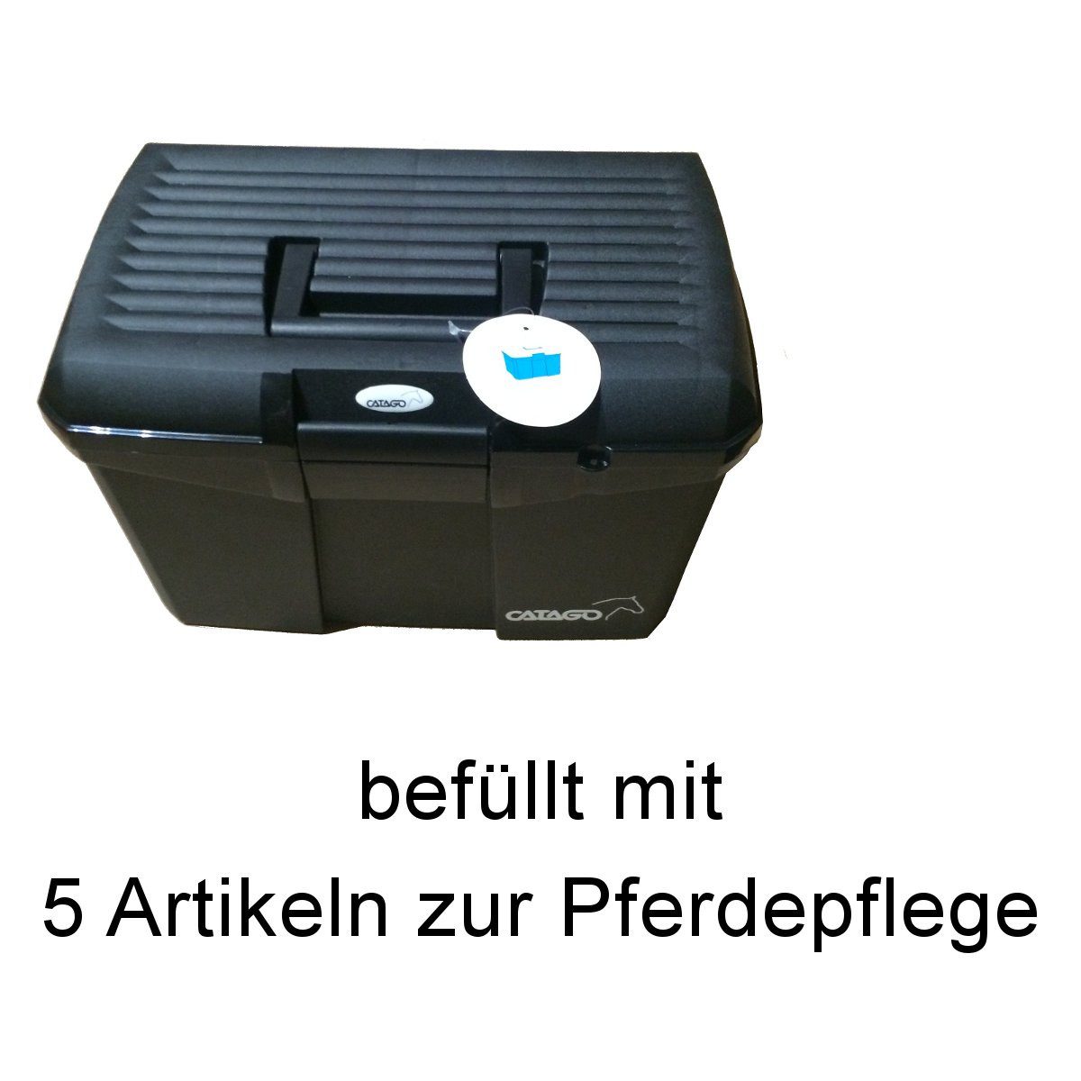CATAGO Putzzeug-Set Pferde Putzbox mit Zubehör, schwarz von CATAGO
