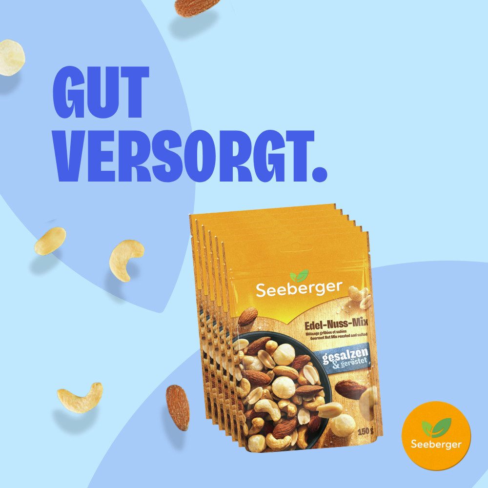 Seeberger Snacks Nüsse Seeberger Edel-Nuss-Mix Multipack – 6 × 150 g, Snack Vielfalt