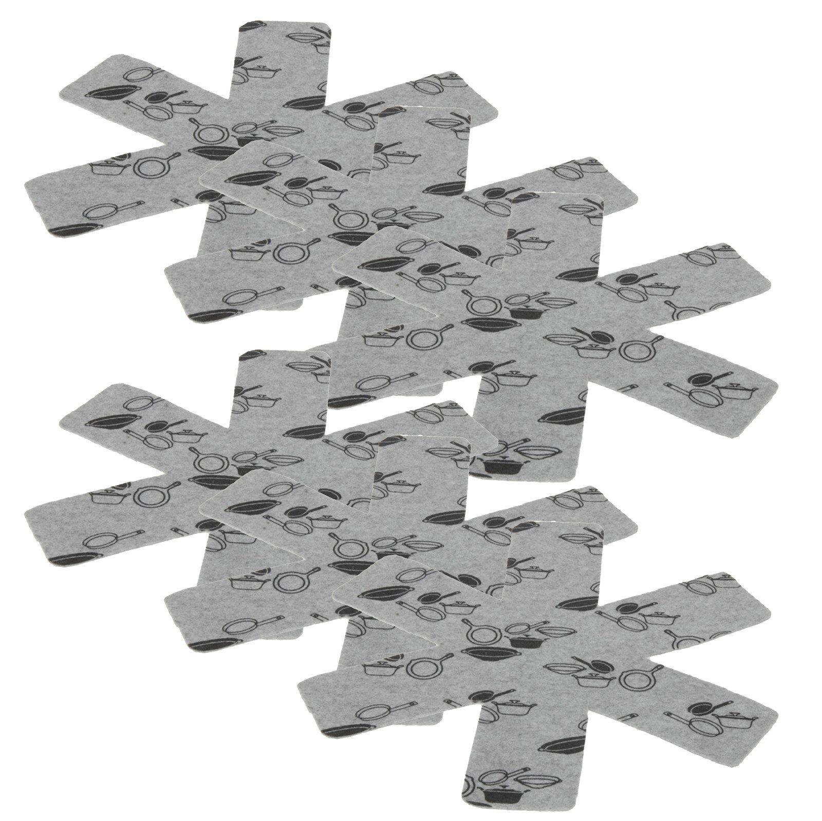 Koopman Pfannenschoner Pfannenschutz 38 cm 6 er Set, Set, 6-tlg., Topfschoner, Küchenutensil, 3 mm dick