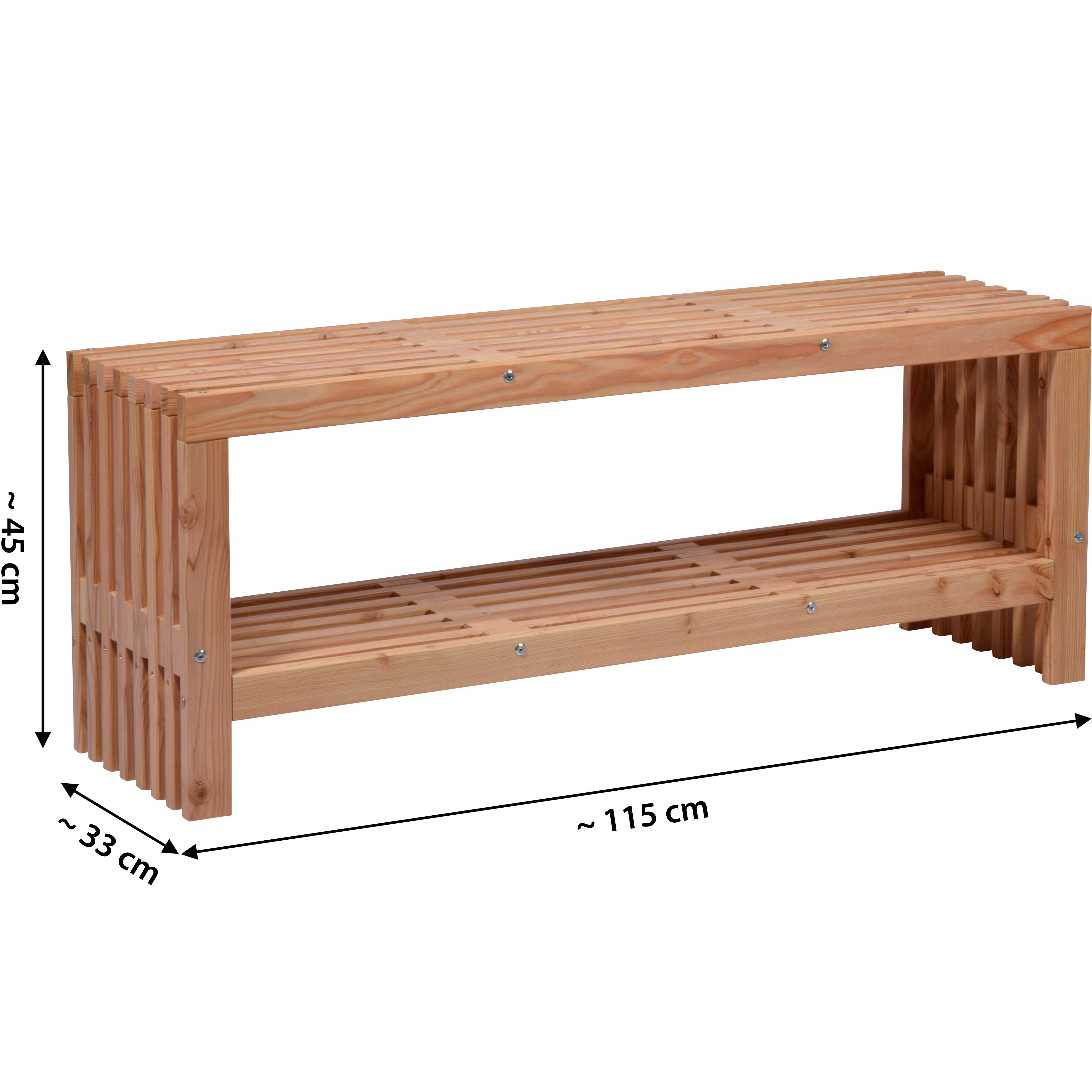 dobar Gartenbank "Freja" mit Kaminholzfach, moderne günstig online kaufen