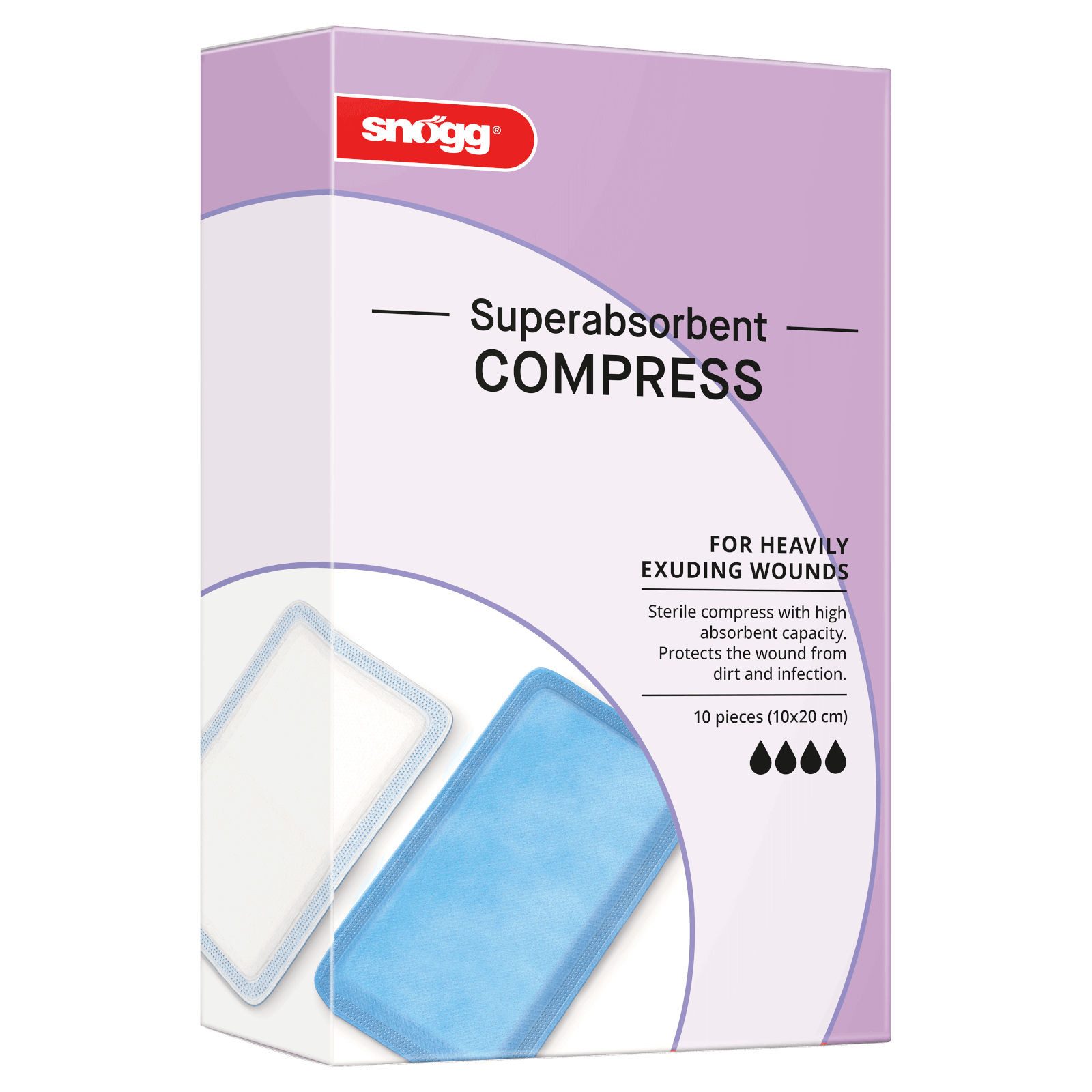 Snögg Wundpflaster Animal Care Superabsorbent Compress, 10 x 20 cm, 10 Stück, steriler...