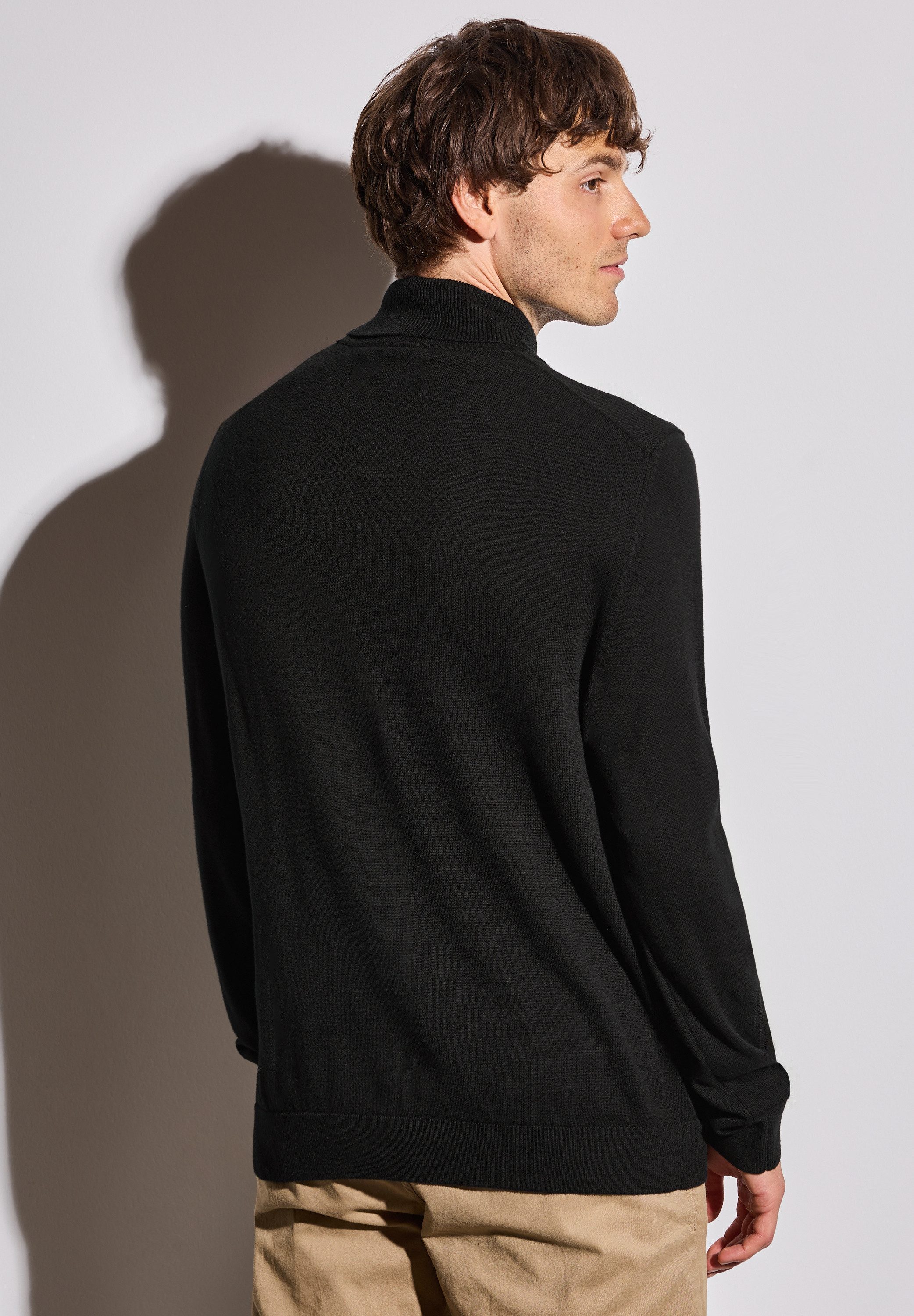 STREET ONE MEN Rollkragenpullover aus reiner günstig online kaufen