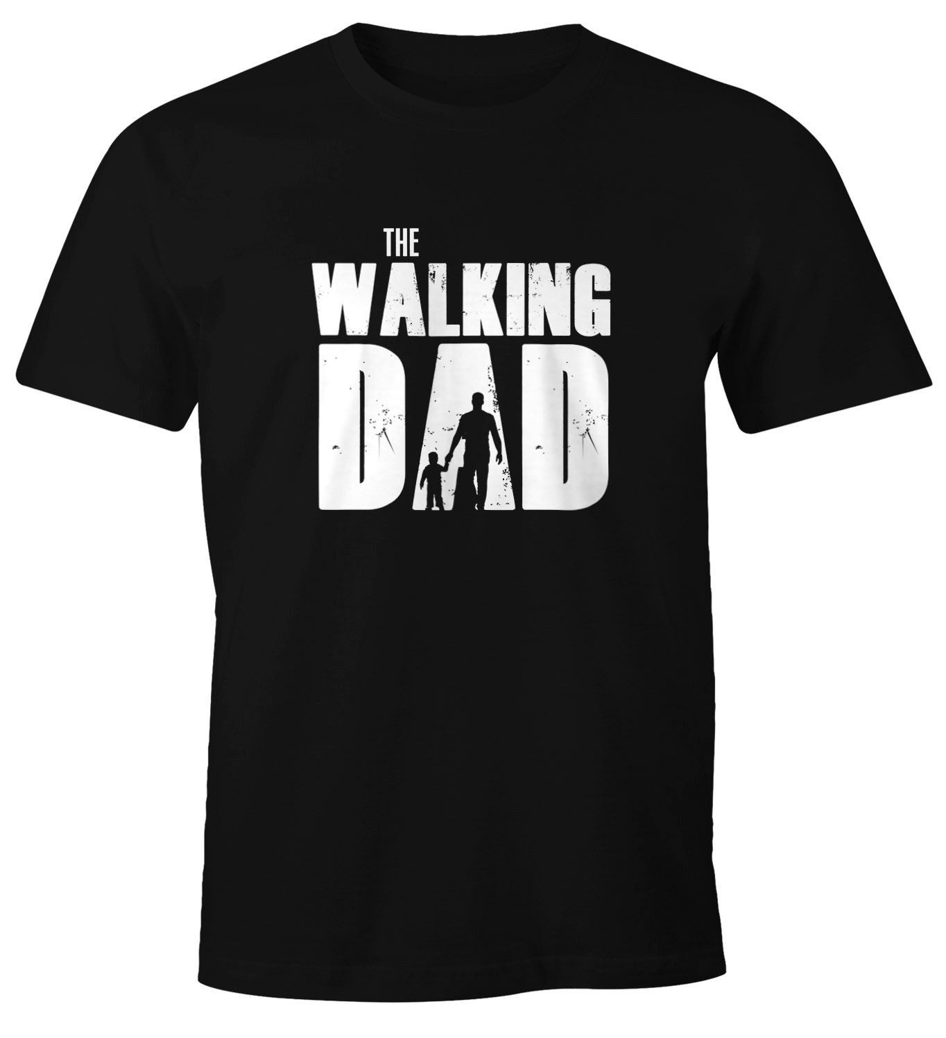 Print-Shirt Herren T-Shirt The Walking Dad Vater Papa Geschenk Fun-Shirt