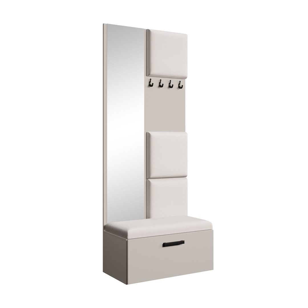 Beautysofa Garderobenschrank MARGARET III mit gepolsterten günstig online kaufen