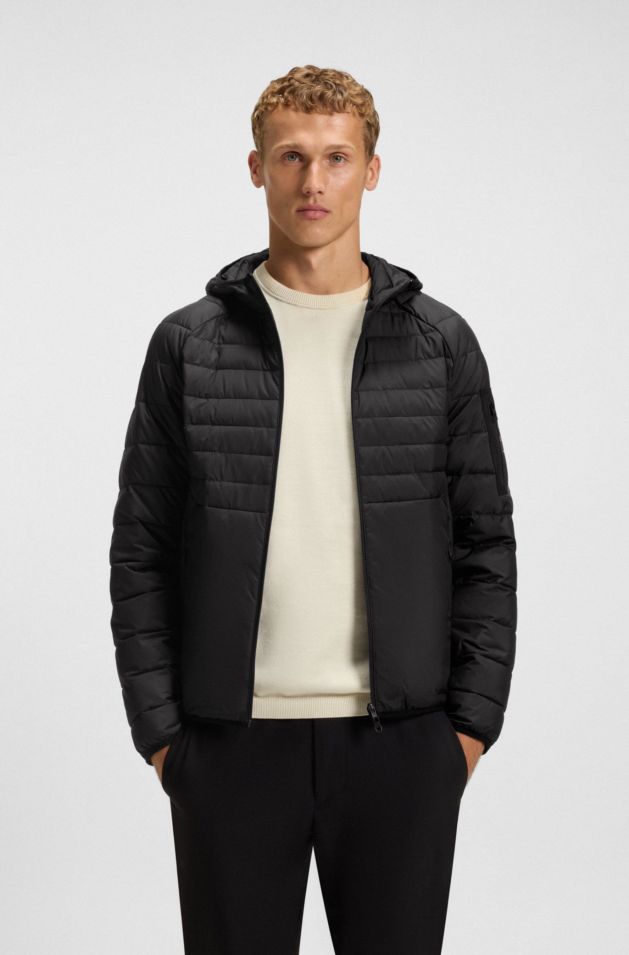 BOSS GREEN Steppjacke Kapuze, Regular Fit, günstig online kaufen