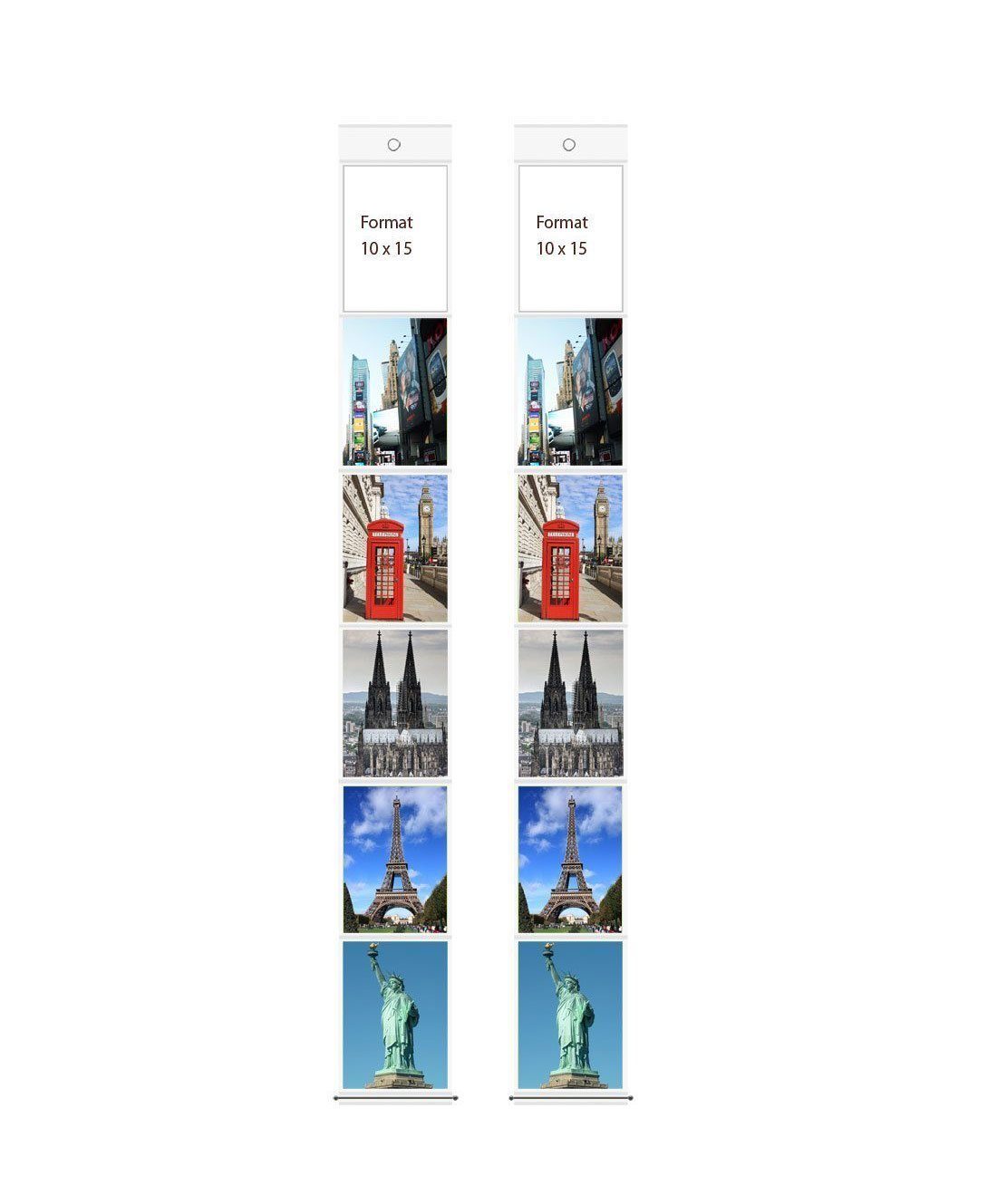 trendfinding Bilderrahmen Collage 2er Set Fototasche für 6 Fotos im Hochfor günstig online kaufen