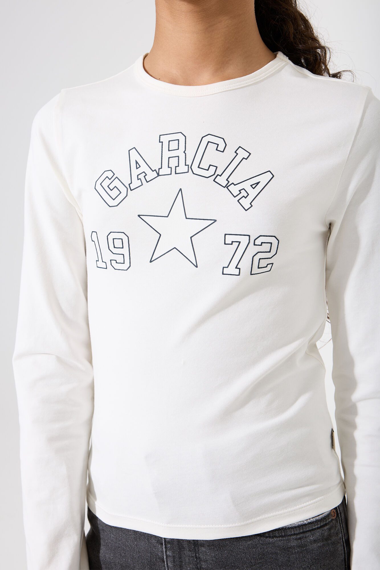Garcia Langarmshirt Sportlicher Frontprint
