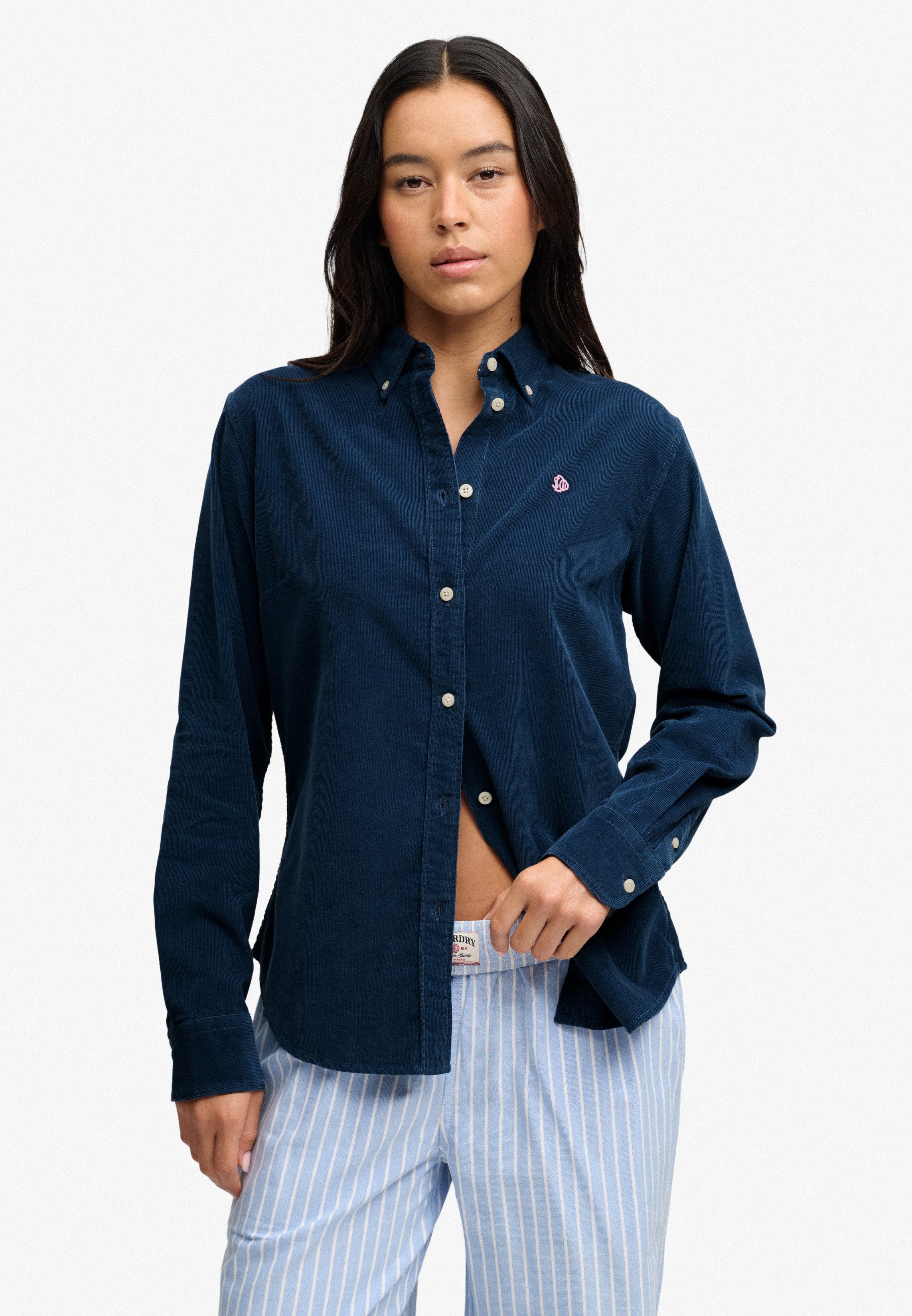 Superdry Hemdbluse NEEDLE CORD BD L/S SHIRT Baumwolle, slim fit, aus feinem Cord