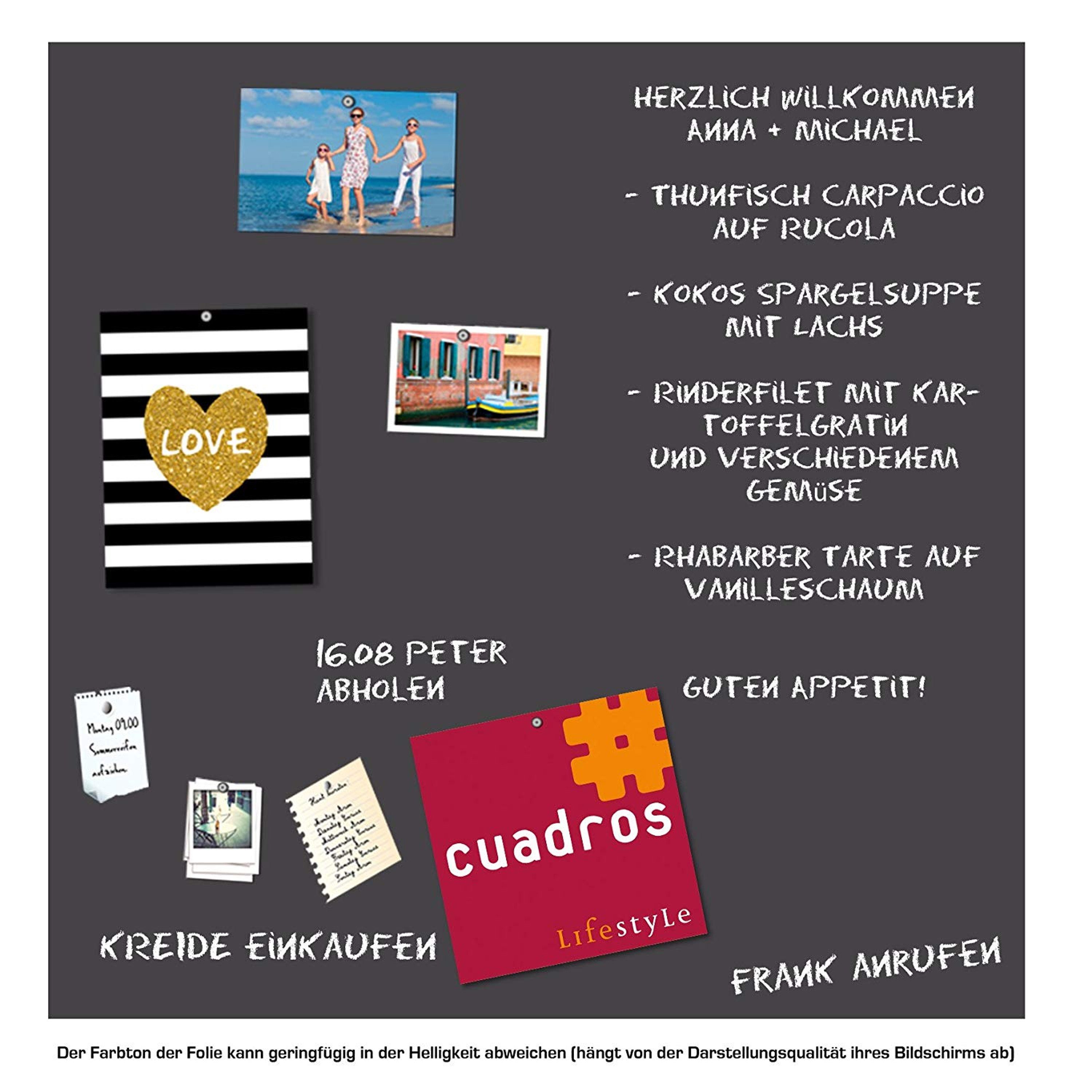 queence Tafelfolie Ferromagnetische und Selbstklebende Tafelfolie Kreidefol günstig online kaufen