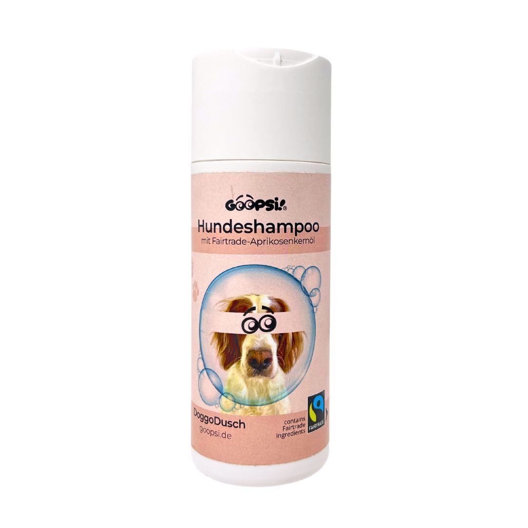GOOPSI Tiershampoo Veganes Hundeshampoo mit Aprikosenkernöl, 150 ml
