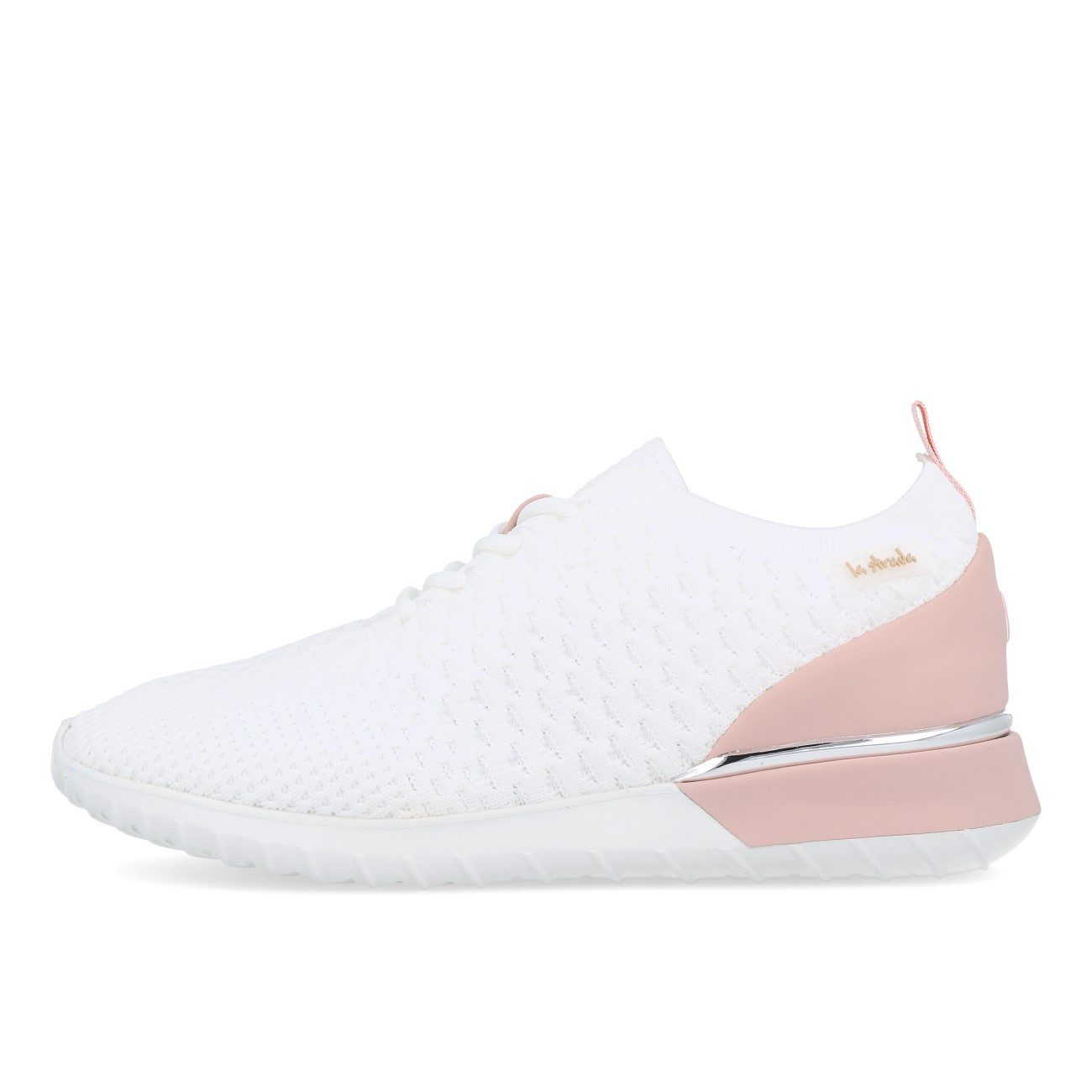 La Strada La Strada 2101381 Sneaker Damen White Knitted Pink Heelcap Sneaker