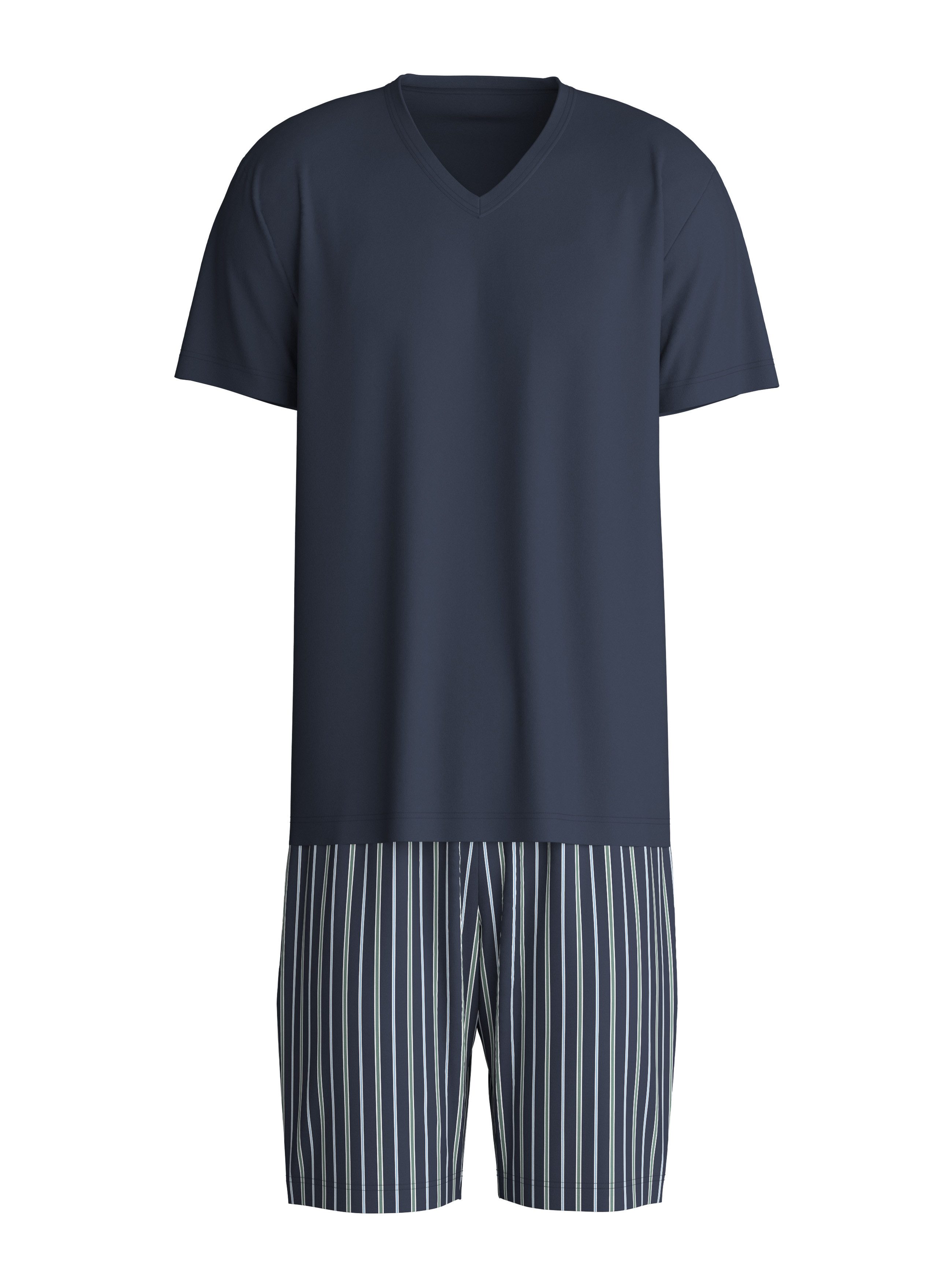 CALIDA Shorty Cotton Special (2 tlg) V-Ausschnitt, Kurzarm, Baumwolle