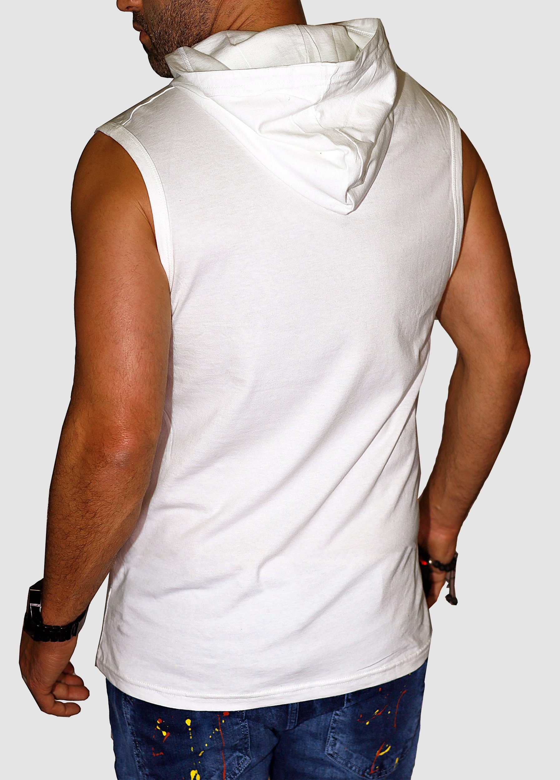 RMK Tanktop Herren Tanktop Muskelshirt Gym Ärmellos Shirt mit Teddybär Druck aus Baumwolle