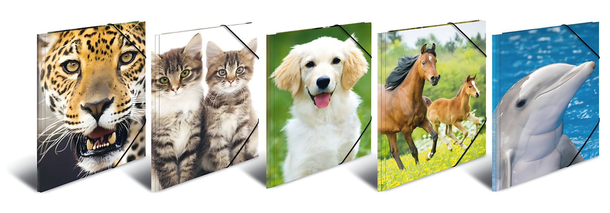 HERMA Organisationsmappe Herma Sammelmappe Eckspanner PP A3 Tiere 10er-Sortierung