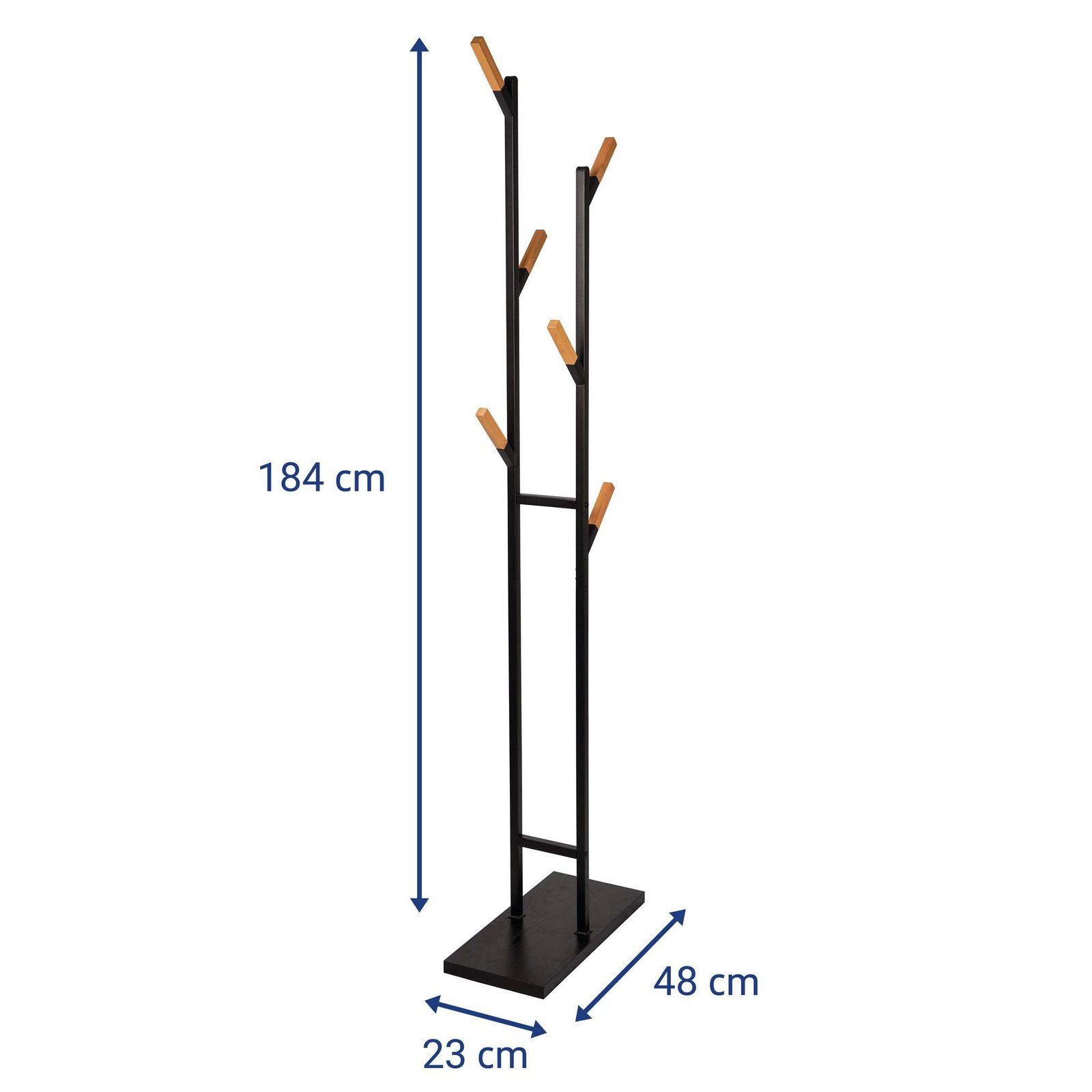 MAUL Garderobenständer MAUL Garderobe MAULrima Standfuß 183 cm schwarz braun