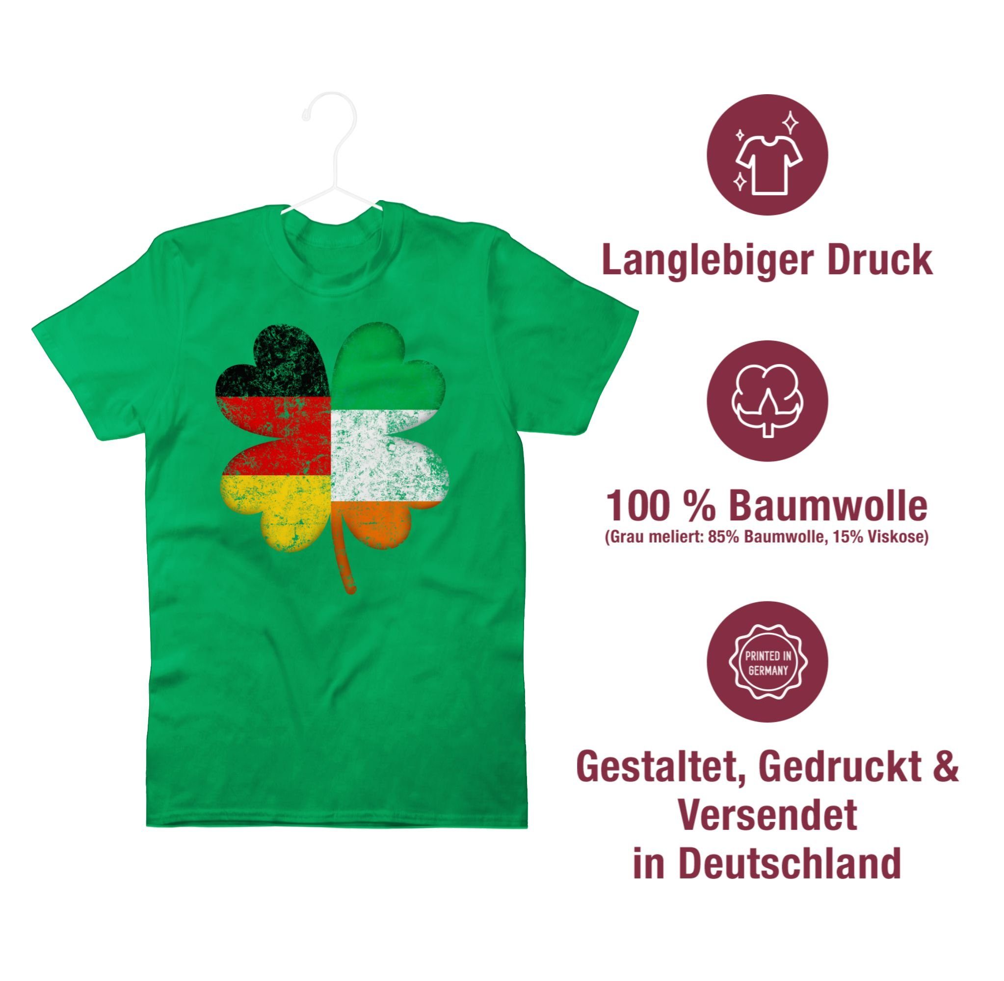 Day St. Deutschland Kleeblatt 2 Grün Patricks Shirtracer T-Shirt Irland