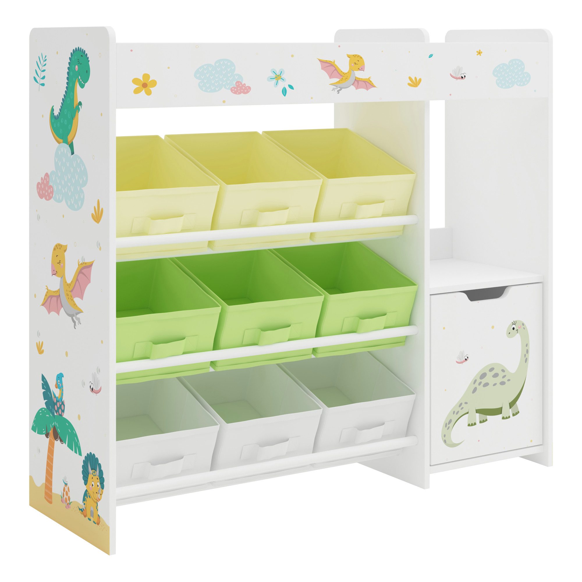 en.casa Kinderregal, »Søndreland« mit 9 Faltboxen günstig online kaufen