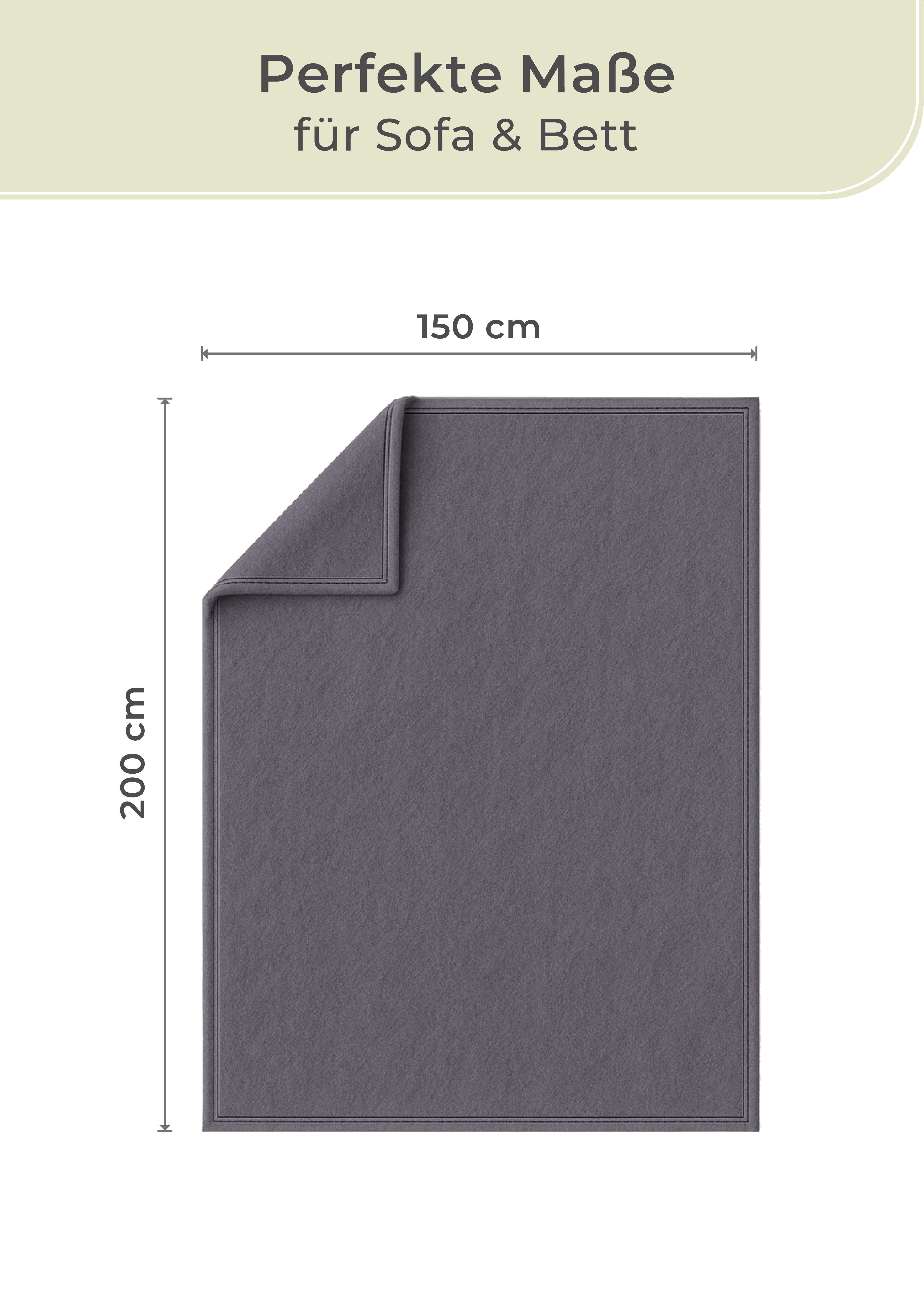 Wohndecke Wohndecke aus Baumwolle - Kuscheldecke, Baumwolldecke -, Laynenburg, Decke als Sofa-decke, Couchdecke, Wolldecke aus Baumwollmix – Bild 3 von 5