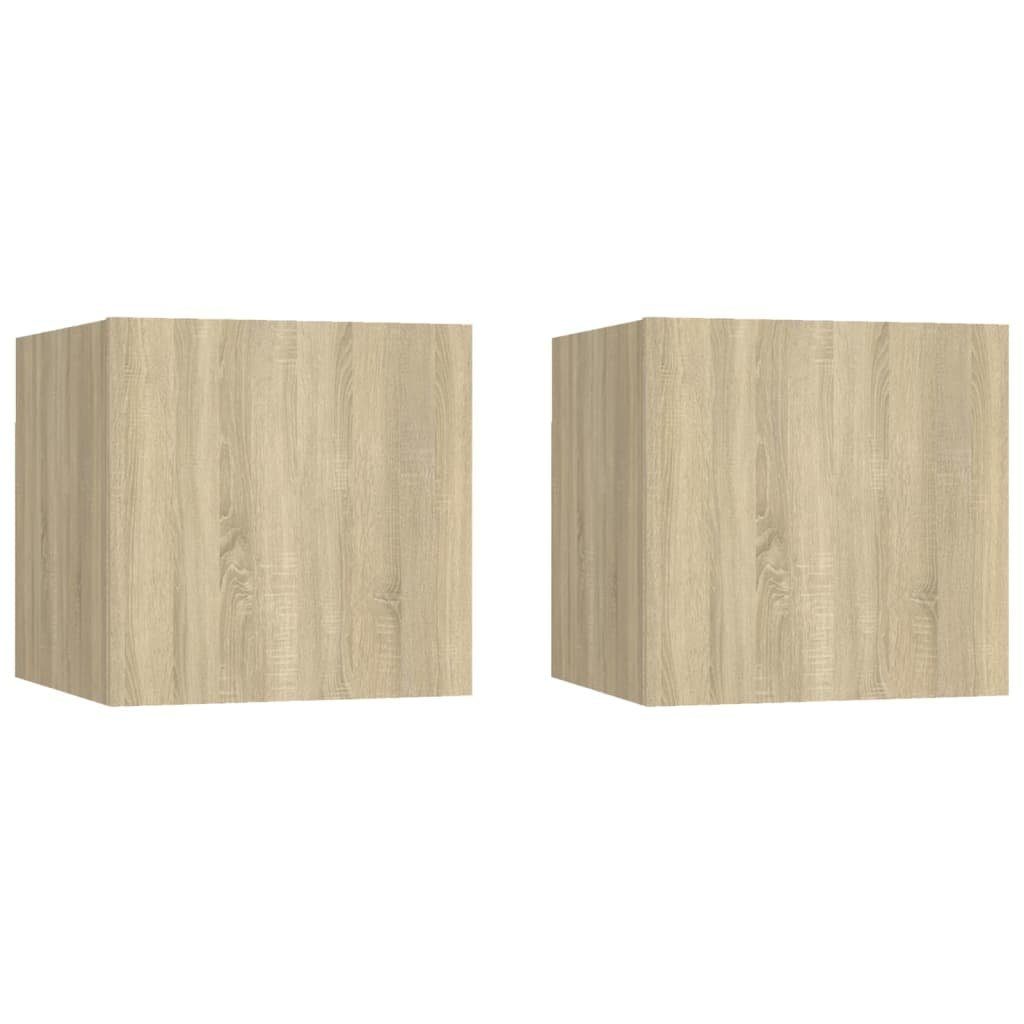 furnicato TV-Schrank TV-Wandschränke 2 Stk. Sonoma-Eiche günstig online kaufen
