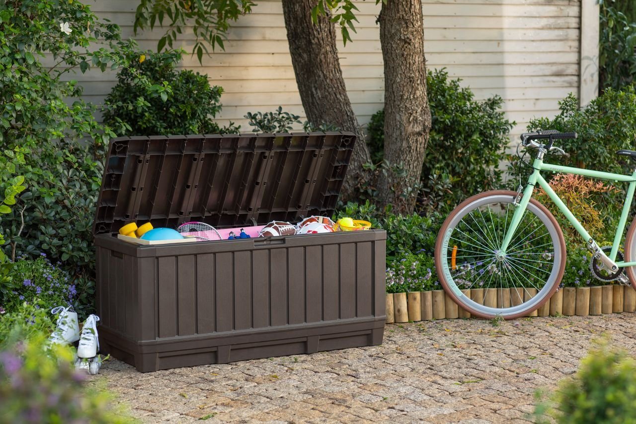 Thumbnail - Keter Gartenbox Keter Auflagenbox Kentwood 128 x 53,6 x 59 cm
