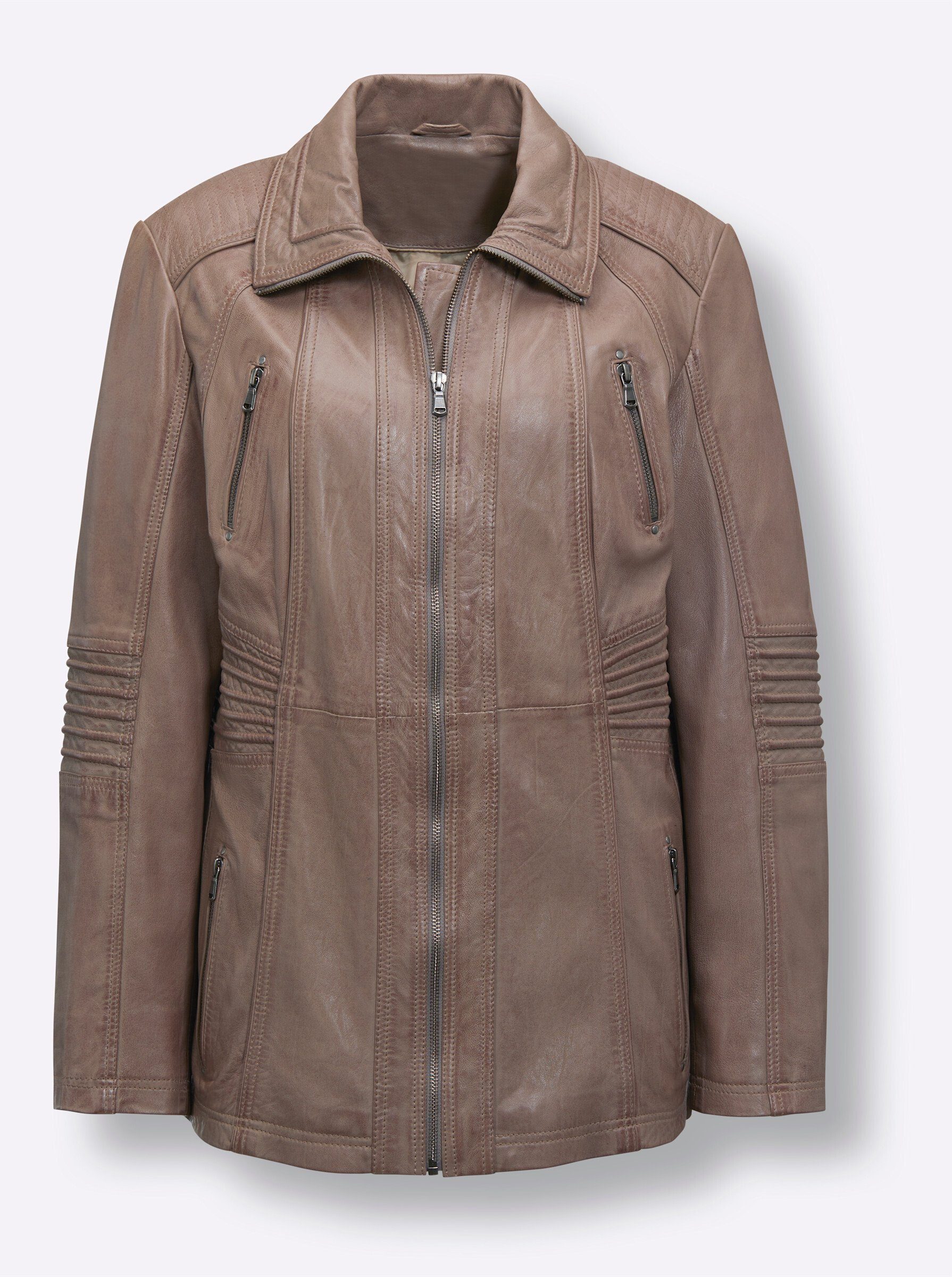 Witt Allwetterjacke Leder-Jacke Langarm
