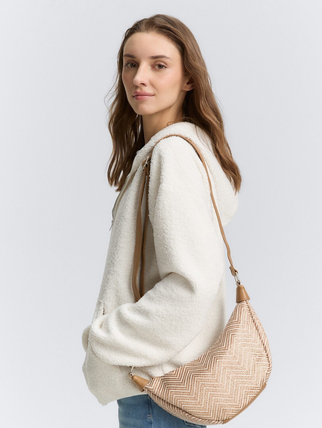 TOM TAILOR Denim Umhängetasche Bags, TTLIRIEL SUMMER M Umhängetasche in Web-Optik