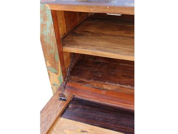 Moebel-Eins Schuhschrank RIVERBOAT Schuhschrank aus Altholz, Material Massivholz, Vintage-Optik