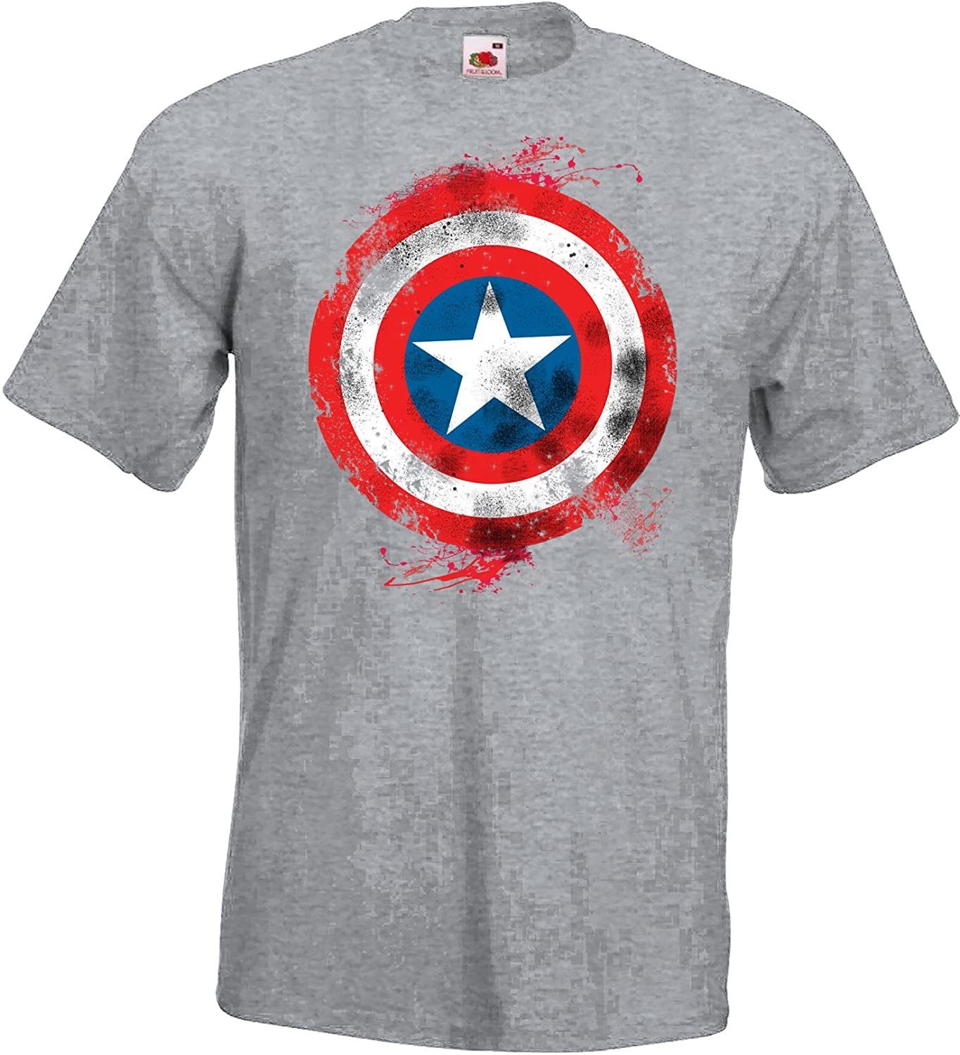 Youth Designz T-Shirt Vintage America Herren T-Shirt mit trendigen Frontprint Grau